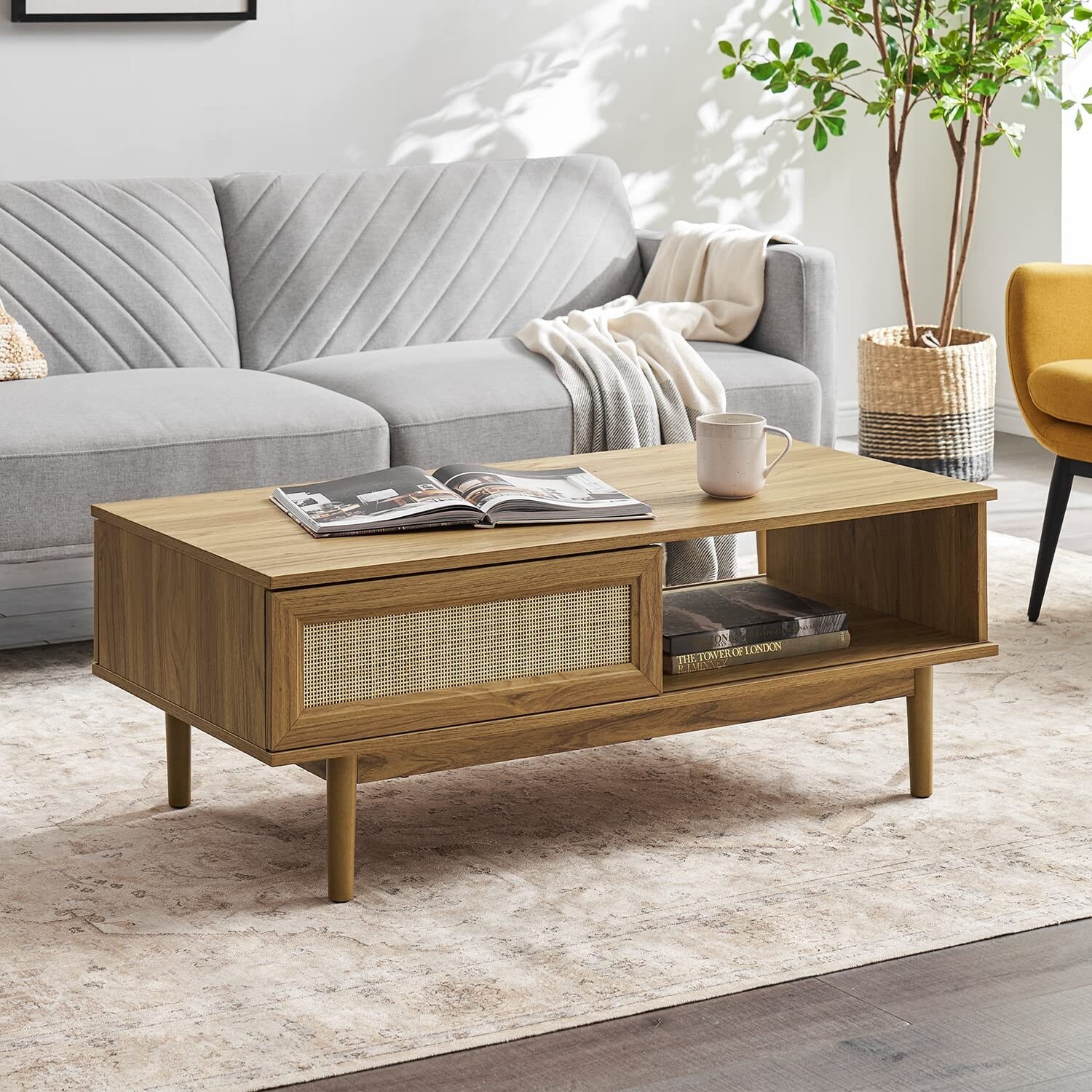 Mopio Haylee Modern Farmhouse Boho Coffee Table - Mycitystee