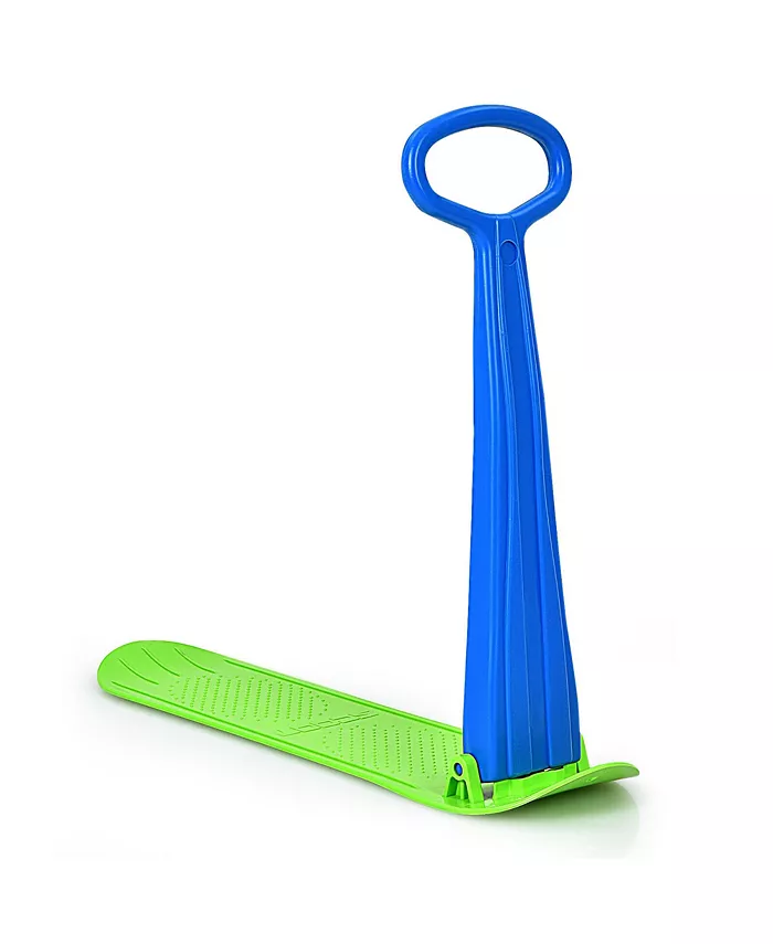 Costway Folding Snow Scooter W Grip Handle Portable Snow Sled for Kids Teenagers - Mycitystee