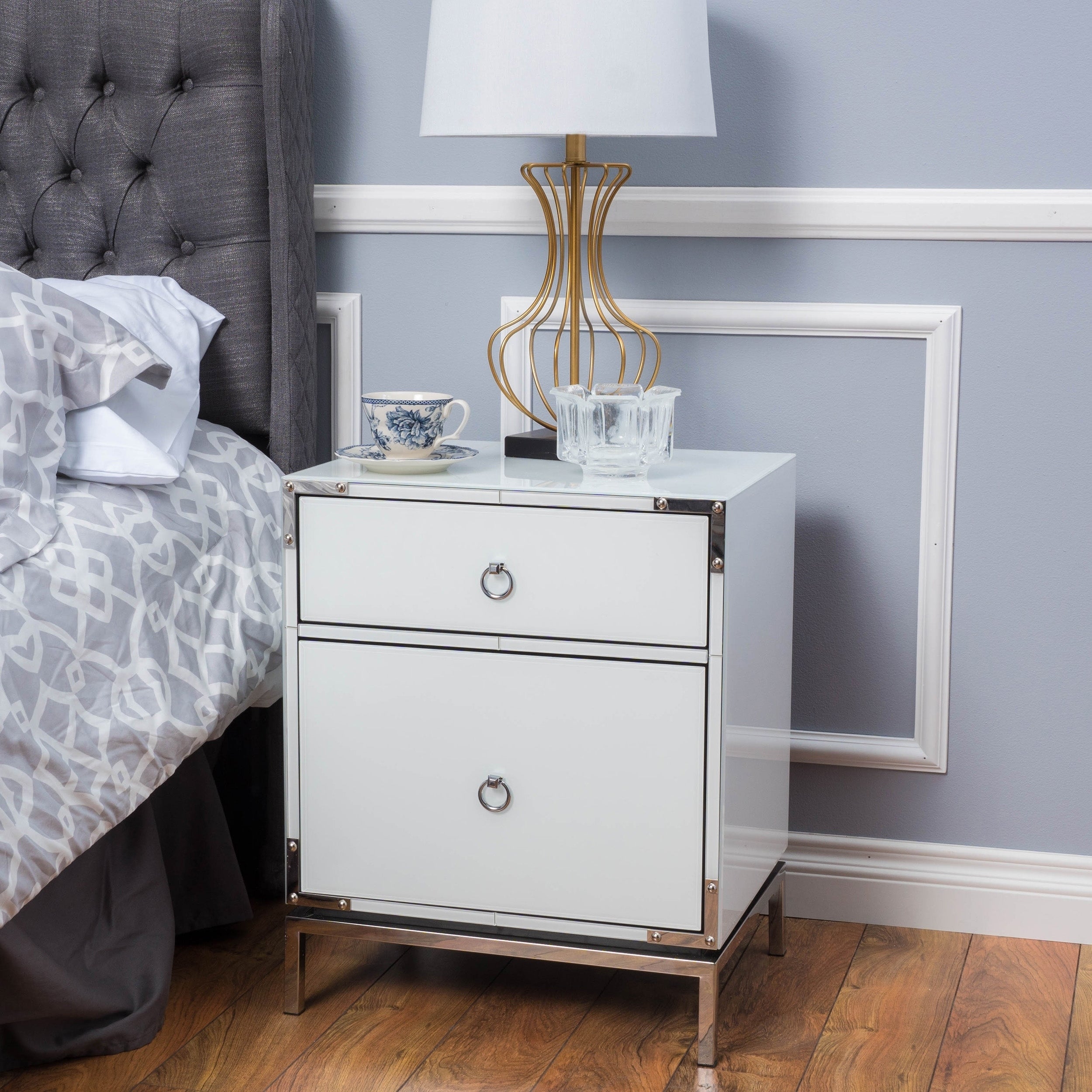 Bansollo Two-Drawer Mirrored End Table by Christopher Knight Home - Mycitystee
