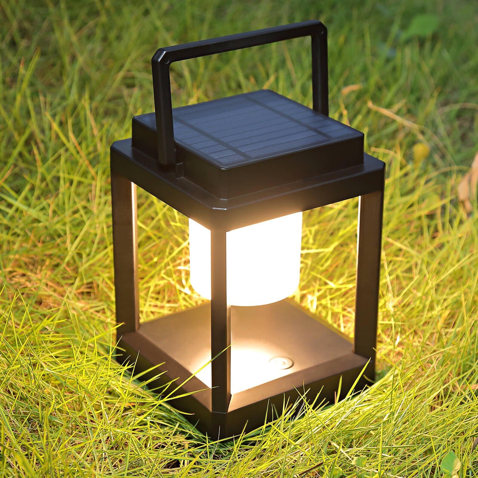 Outdoor Table Lamp， 3-Level Brightness Portable Rechargeable Solar Lamp Waterproof for Patio/Camping - Mycitystee