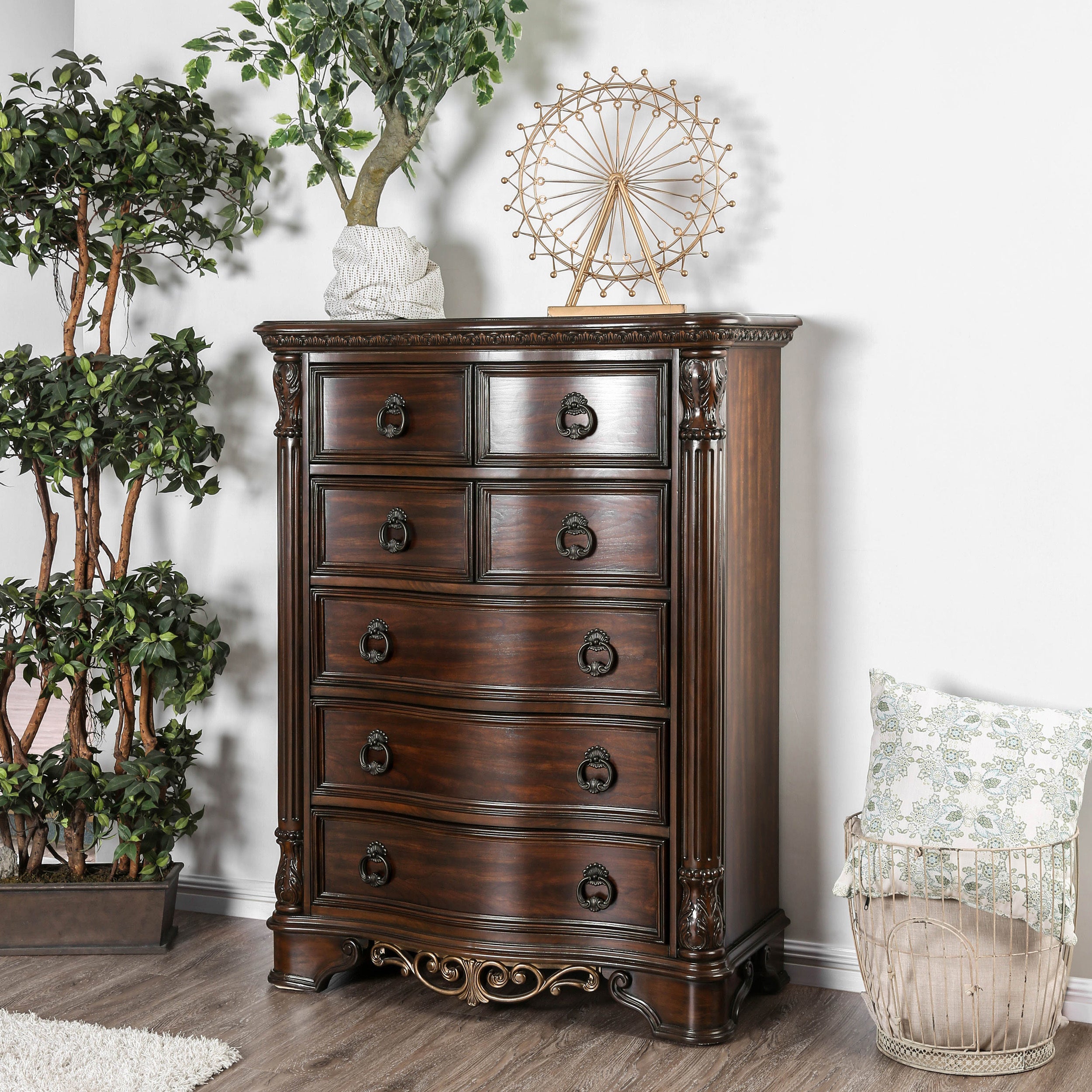 Furniture of America Pune Traditional Brown Wood 7-drawer Chest - - 21931911 - Mycitystee