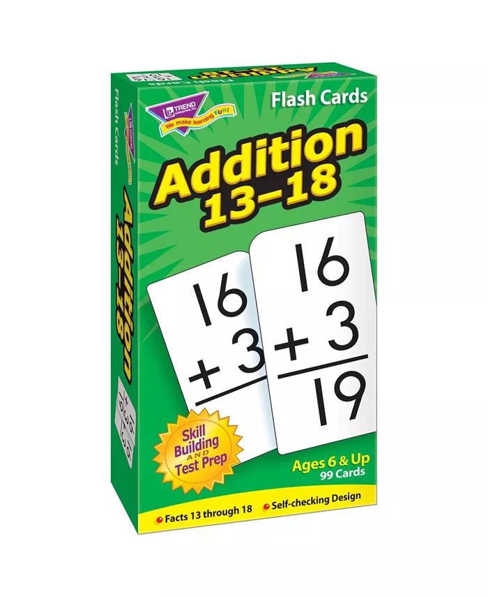 Trend Enterprises Addition 13-18 Skill Drill Flash Cards - Mycitystee