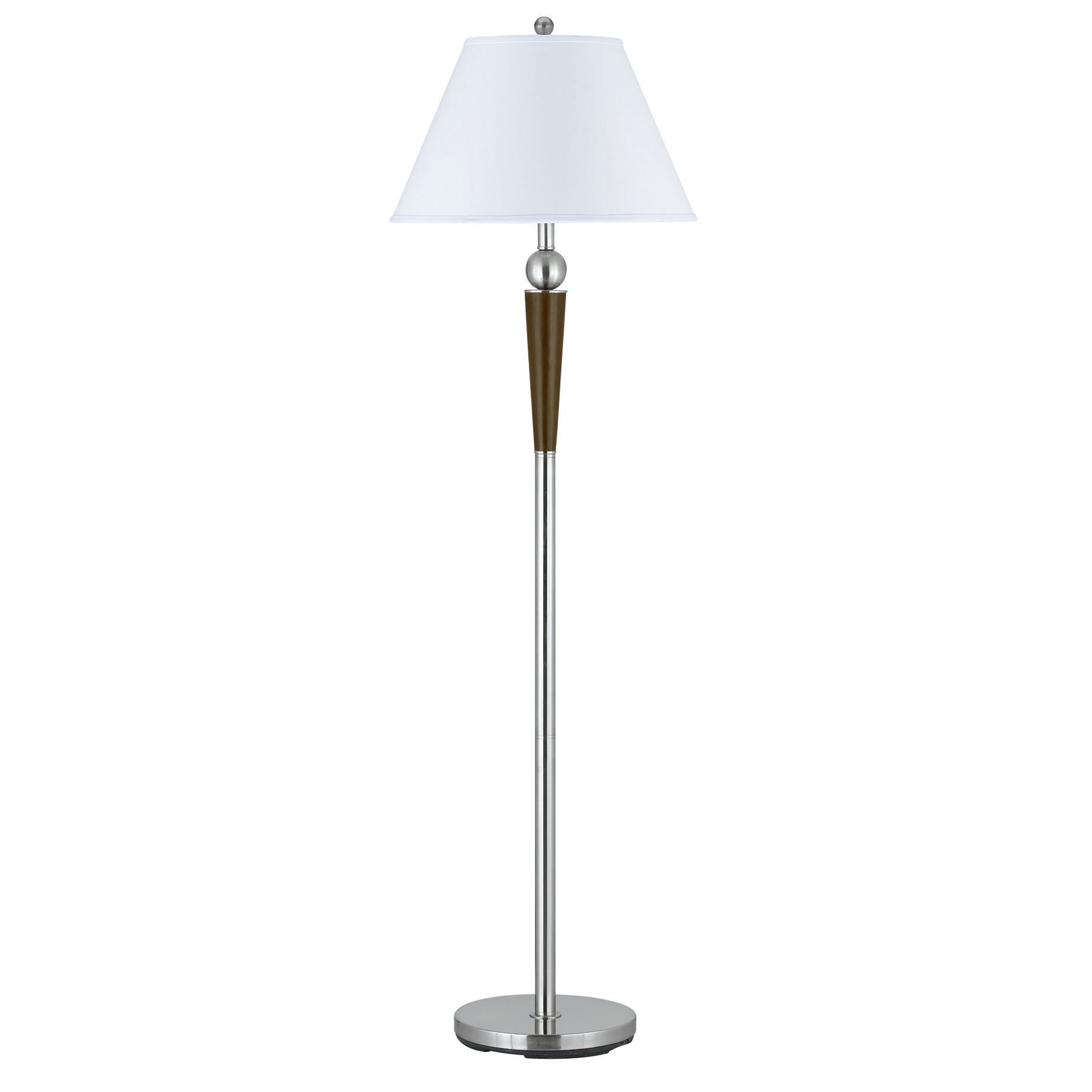 Steel Wood Accent Modern 100-watt Floor Lamp - Mycitystee
