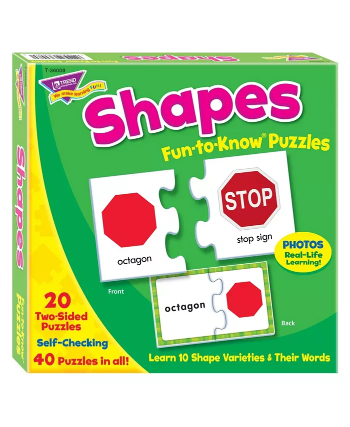 Trend Enterprises Shapes Fun-to-Know Puzzles - Mycitystee