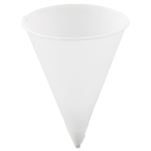 Dart Cone Water Cups， Paper， 4oz， Rolled Rim， White， 200/Bag， 25 Bags/Carton (4R2050) - Mycitystee