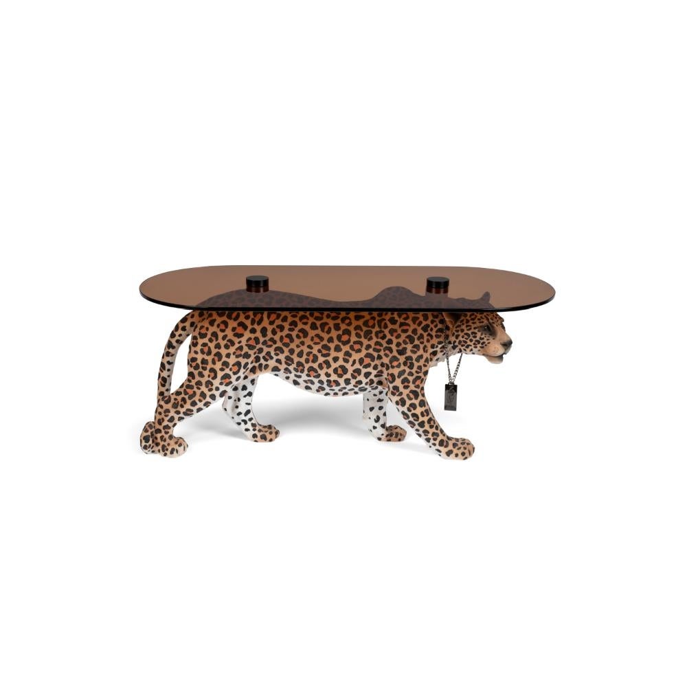 Bold Monkey Dope As Hell Spotted Panther Coffee Table - Mycitystee