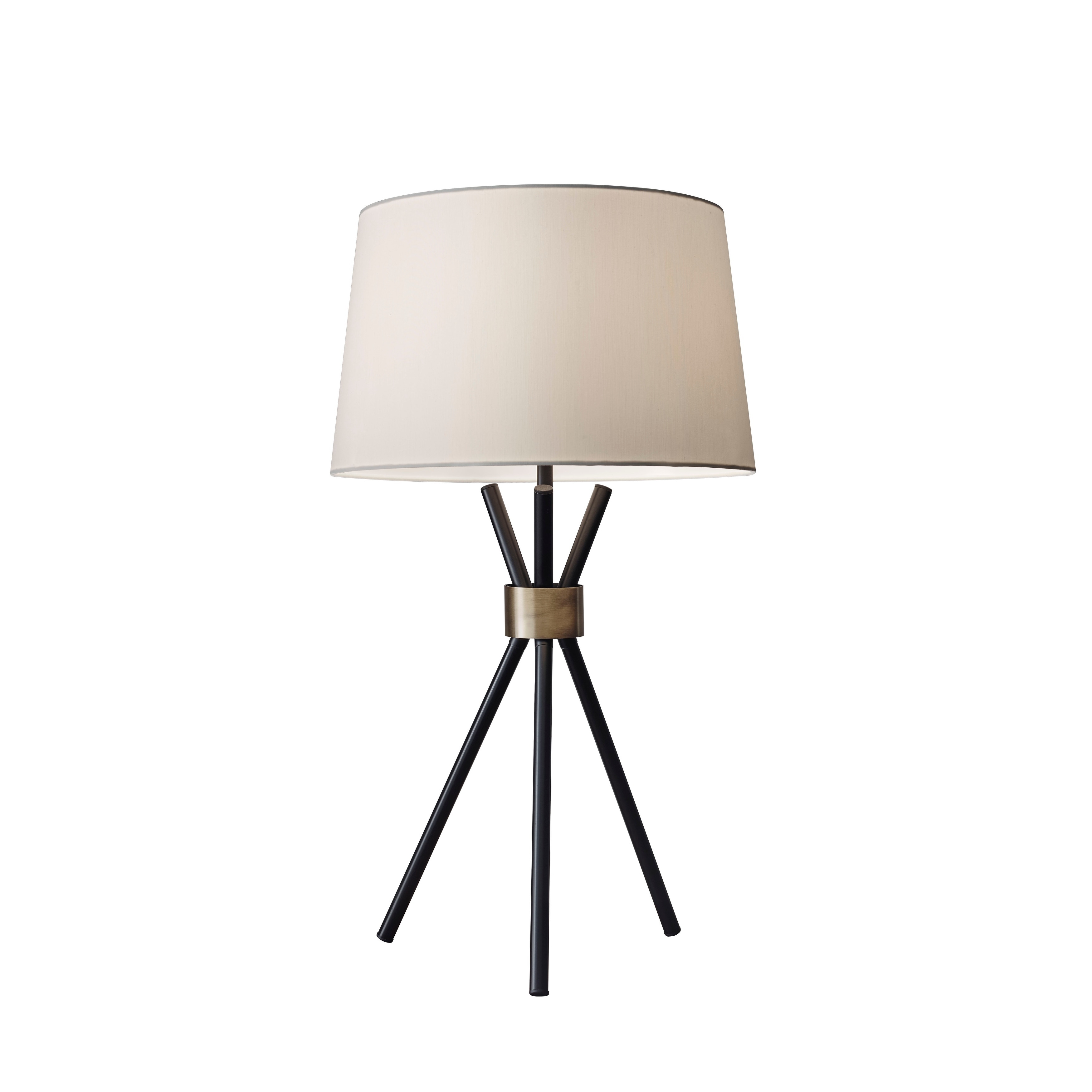 Adesso Benson Black with Antique Bronze Accent Table Lamp - Mycitystee