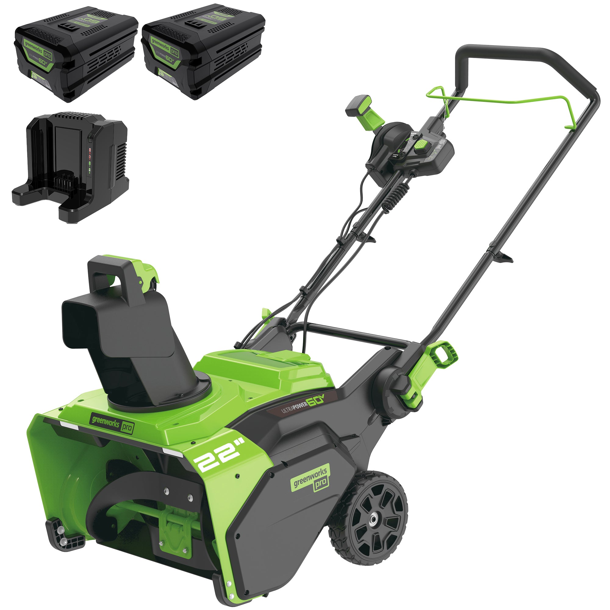 60V 22'' Snow Blower， Batteries，  Chargers | Greenworks Tools - Mycitystee