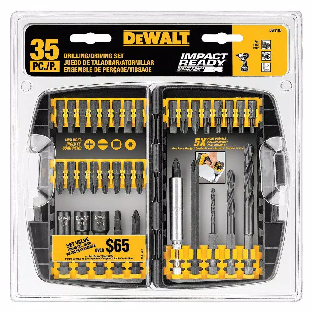 DEWALT IMPACT READY Drilling and Fastening Set (35-Piece) and#8211; XDC Depot - Mycitystee