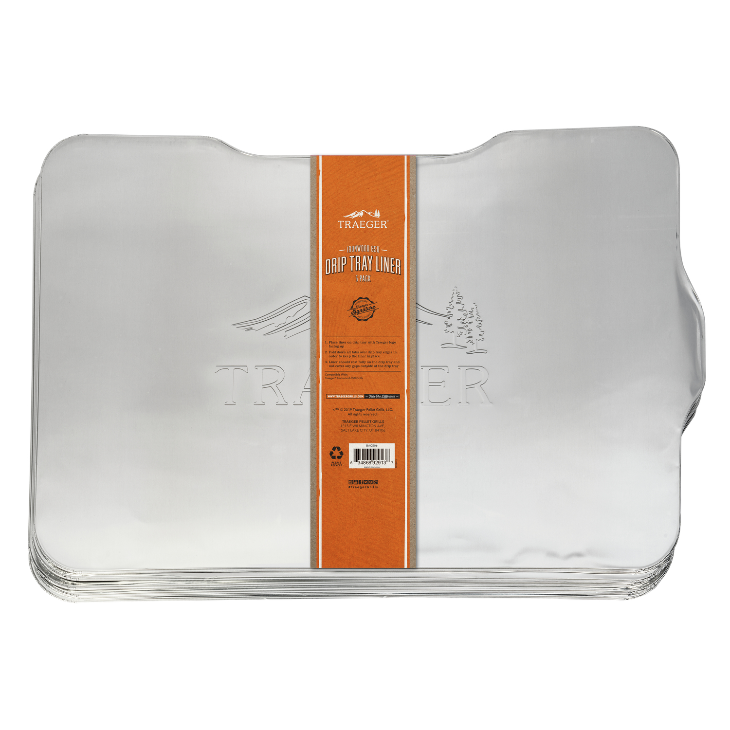 Traeger Aluminum Drip Tray Liner 21 in. L X 15.5 in. W For Ironwood 650 - Mycitystee