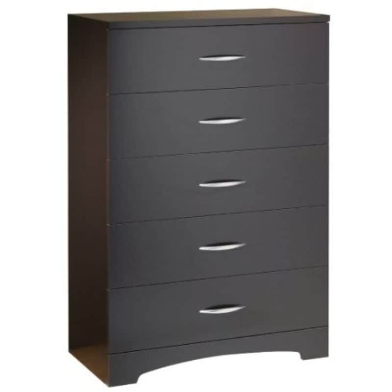 Modern 5 Drawer Bedroom Chest in Chocolate Finish - - 29756297 - Mycitystee