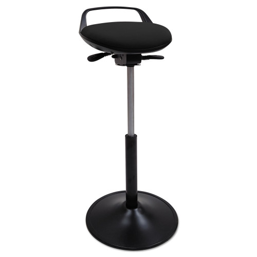 Alera Perch Sit Stool， Supports Up to 250 lb， Black (SQ600) - Mycitystee