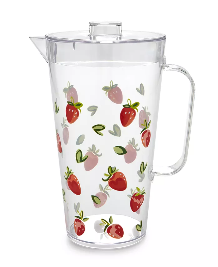 The Cellar Farm Fresh Strawberry Acrylic Pitcher， Created for Macy's - Mycitystee