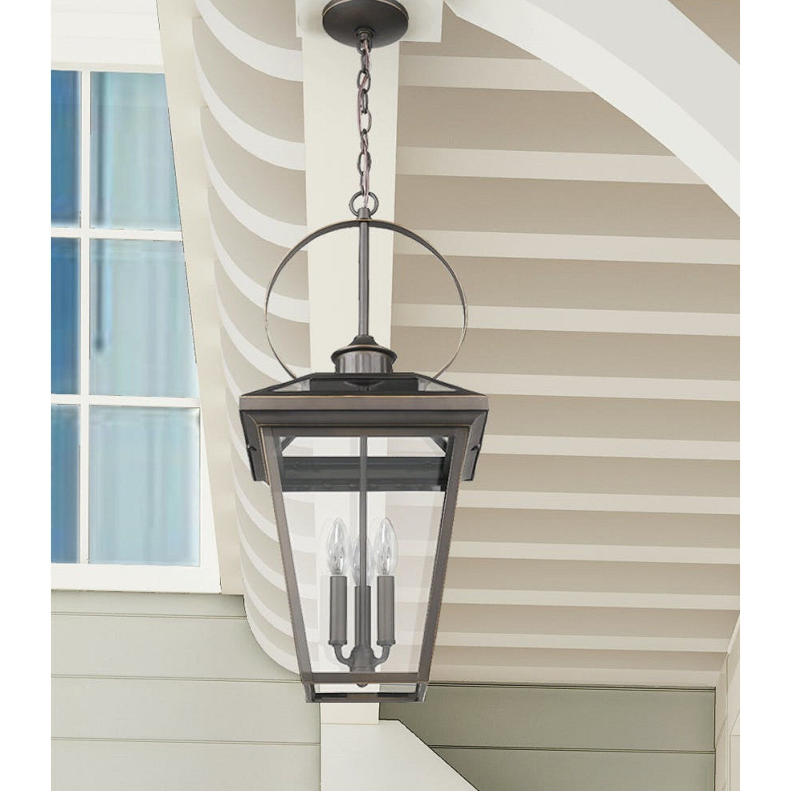 Large Outdoor Bronze Pendant with Circle - Mycitystee