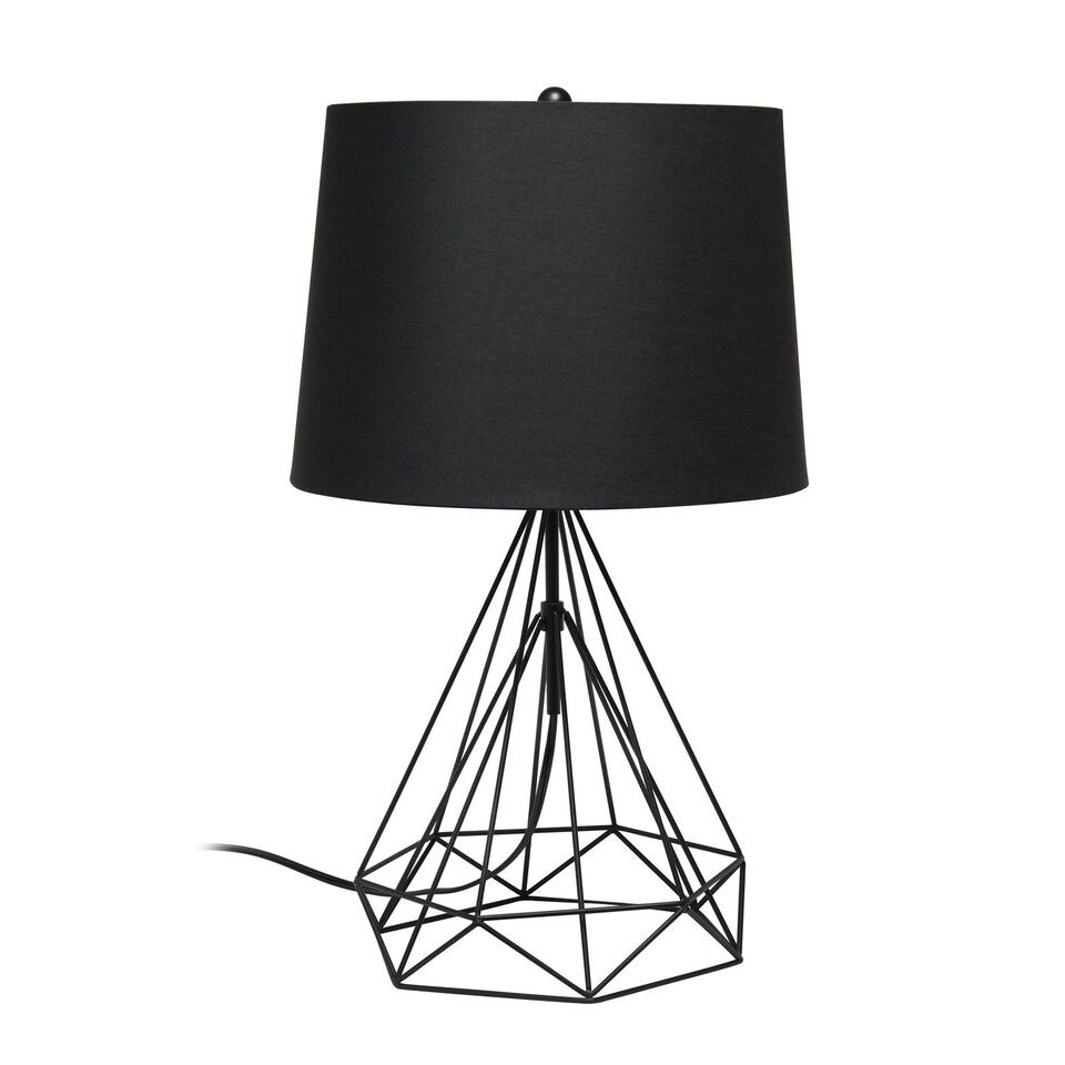 Lalia Home Geometric Wired Table Lamp with Fabric Shade - N/A - Mycitystee