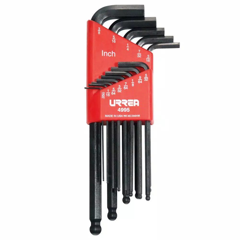 URREA 1/20 in. to 3/8 in. 13 Piece Rack Set of L-Type Hex Keys and#8211; XDC Depot - Mycitystee