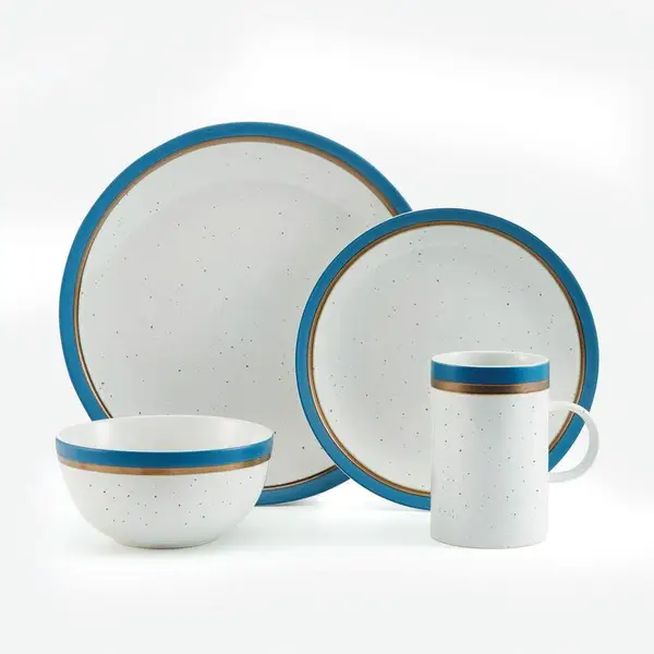 Pfaltzgraff 16-Piece Ezra Blue Dinnerware Set - Mycitystee