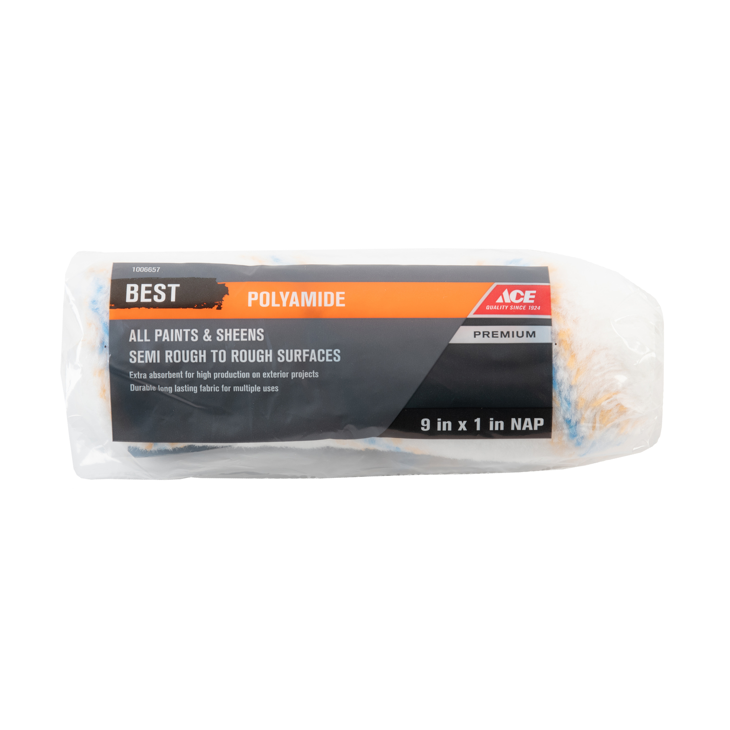 Ace Best Polyamide Fabric 9 in. W X 1 in. Paint Roller Cover 1 pk - Mycitystee
