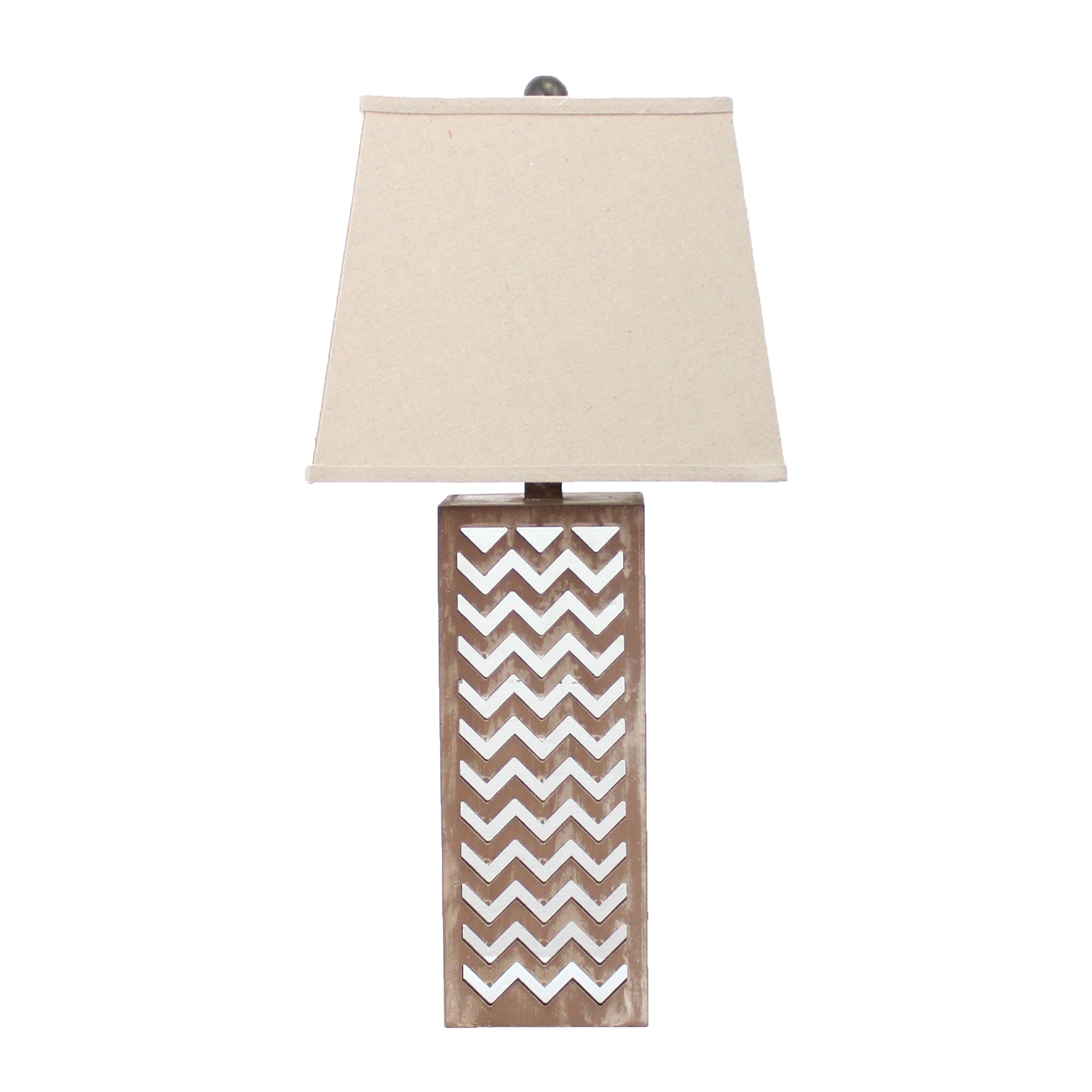 6 x 6 x 27.5 Tan Metal Mirror - Table Lamp - 6 x 6 x 27.5 - Mycitystee