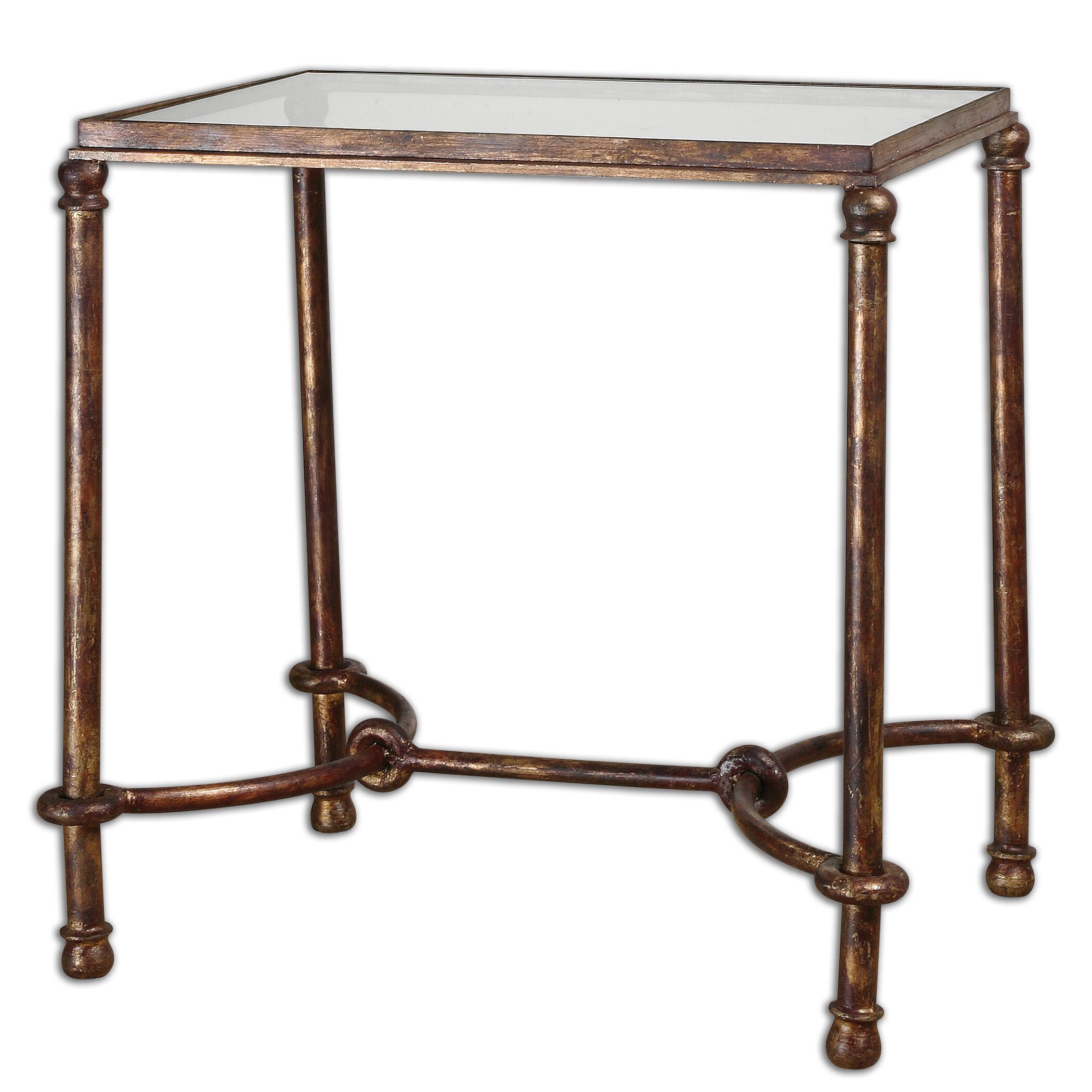 Uttermost Warring Rustic Bronze Patina End Table - Mycitystee
