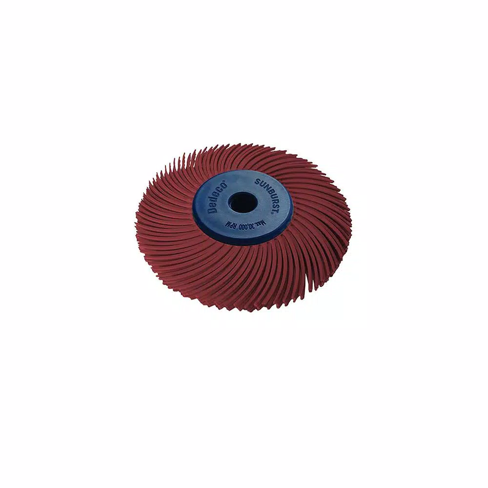 Dedeco Sunburst 2 in. 3-PLY Radial Discs 1/4 in. Arbor Thermoplastic Cleaning and Polishing Tool， Standard 220-Grit (1-Pack) and#8211; XDC Depot - Mycitystee