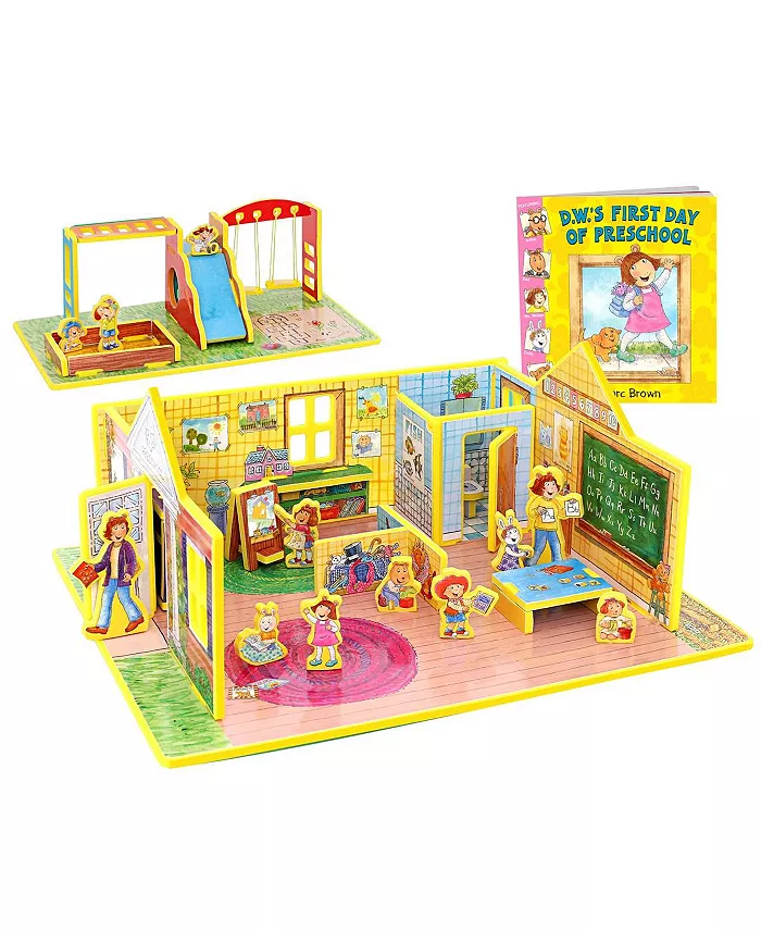 Storytime Toys D.W.'s First Day of Preschool 3D Puzzle - Book and Toy Set - 3 in 1 - Book， Build， and Play - Mycitystee