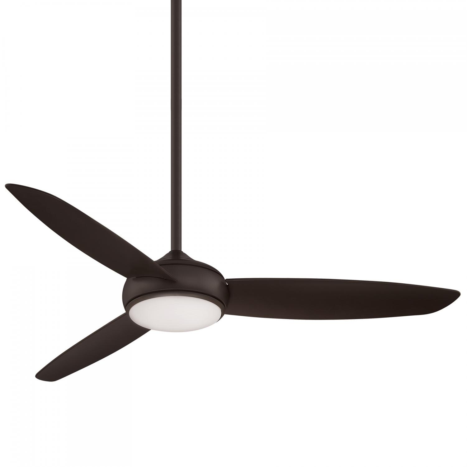 Minka-Aire Concept IV 54-Inch 3-Blade LED Smart Ceiling Fan in Oil Rubbed Bronze Finish W/ Oil Rubbed Bronze Blades and Etched Opal Glass - Mycitystee