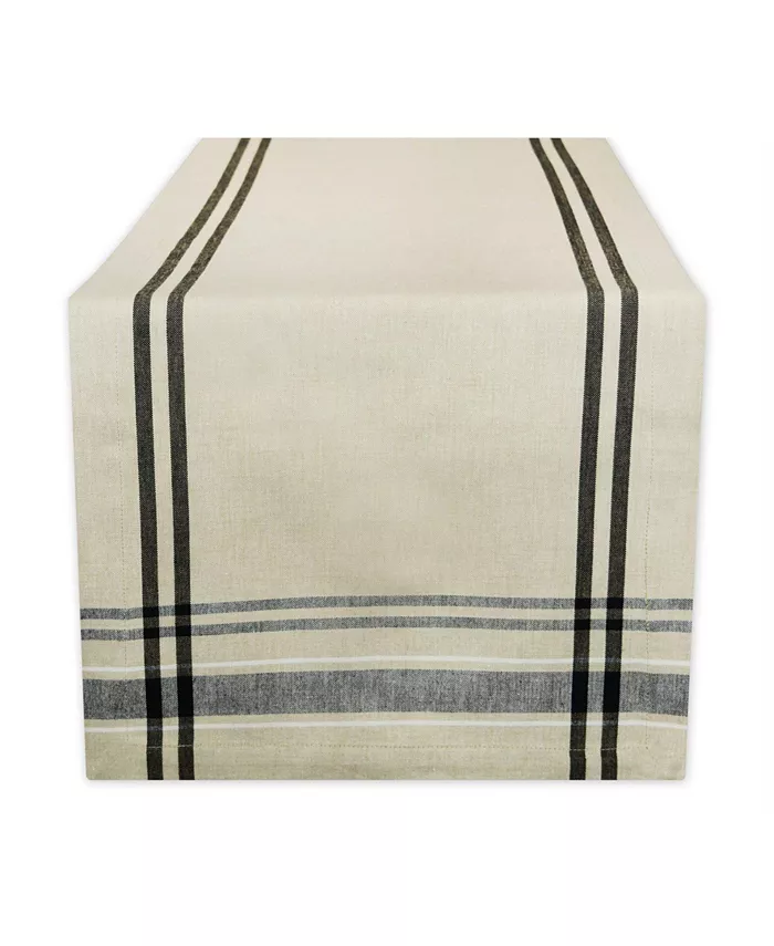 Design Imports Chambray French Stripe Table Runner 14