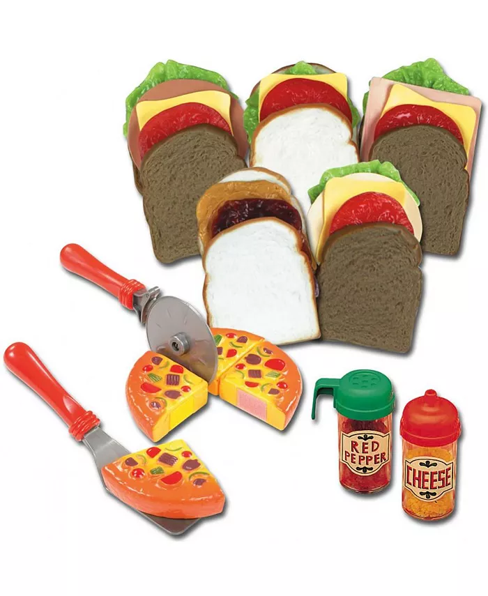 Kaplan Early Learning Pretend Play Pizza Make Your Own Sandwich Shop - Mycitystee