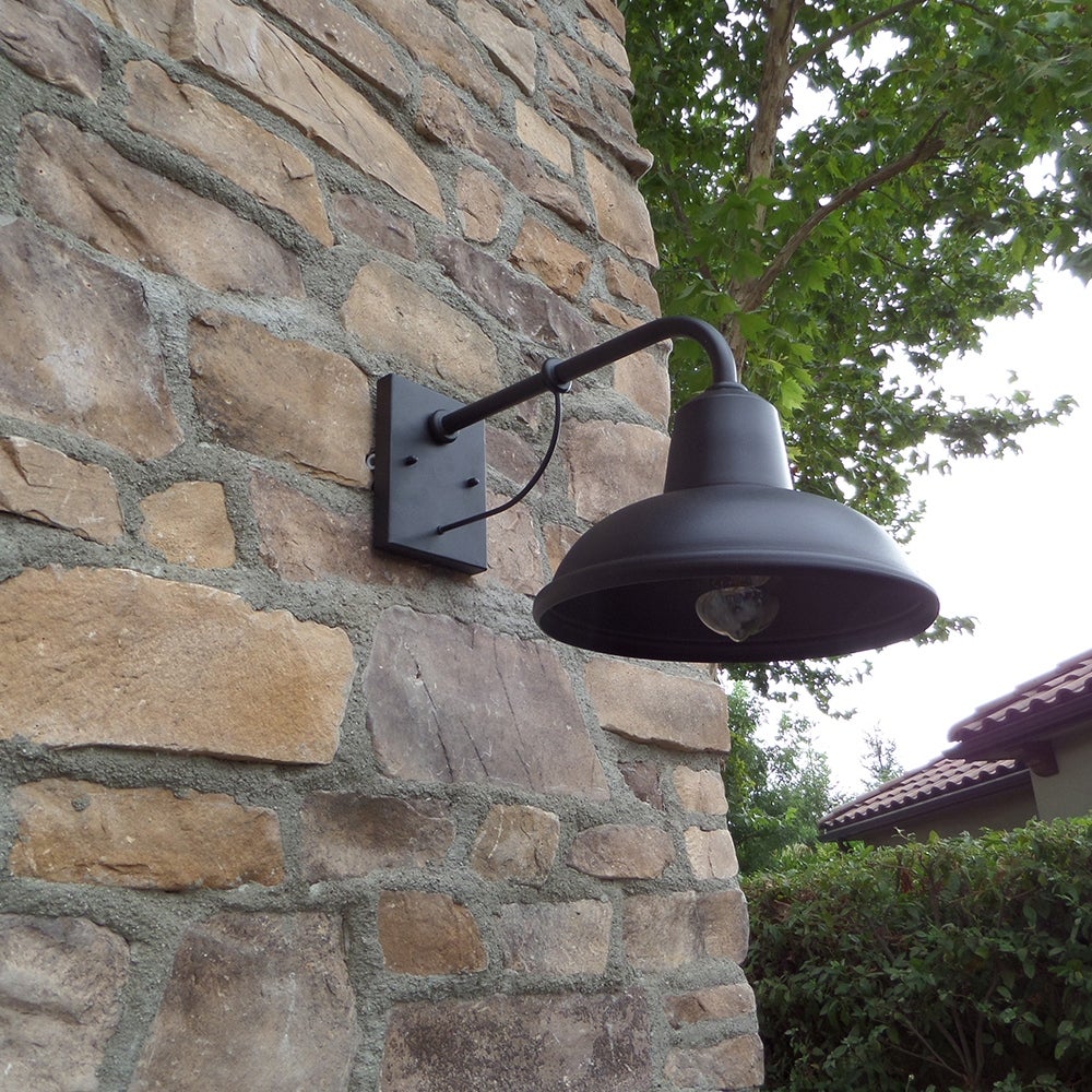 Tanner 1 Light Exterior Wall Lighting in Black Finish Black Finish Shopping - The Best Deals on Outdoor Barn Lights | 38526935 - Mycitystee