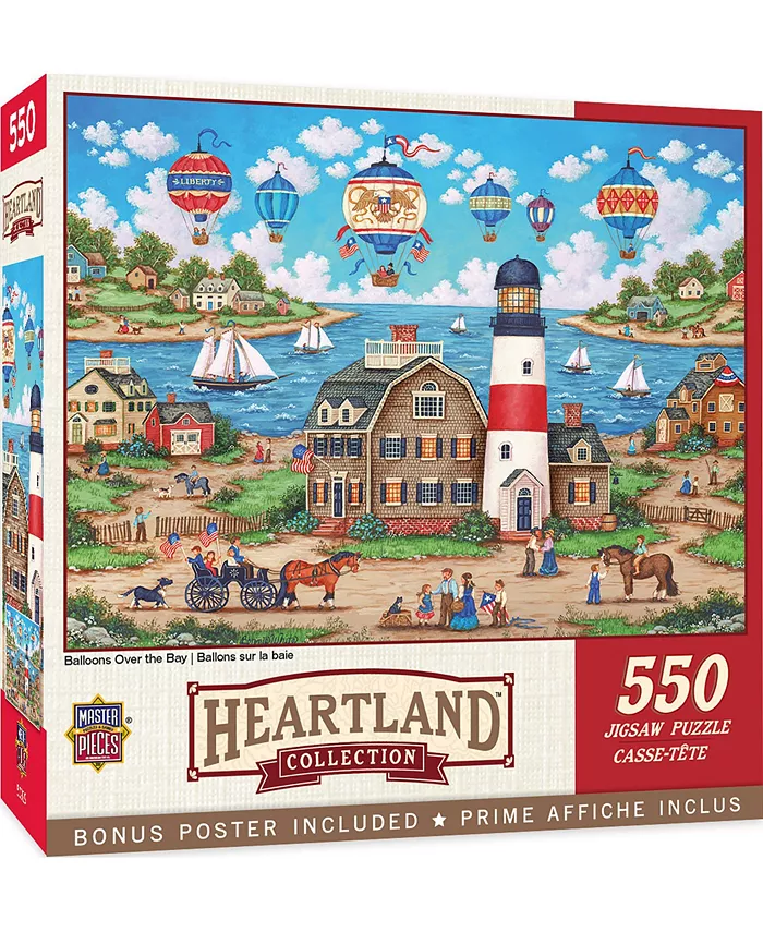 MasterPieces Puzzles MasterPieces 550 Piece Jigsaw Puzzle - Ballons Over the Bay - Mycitystee