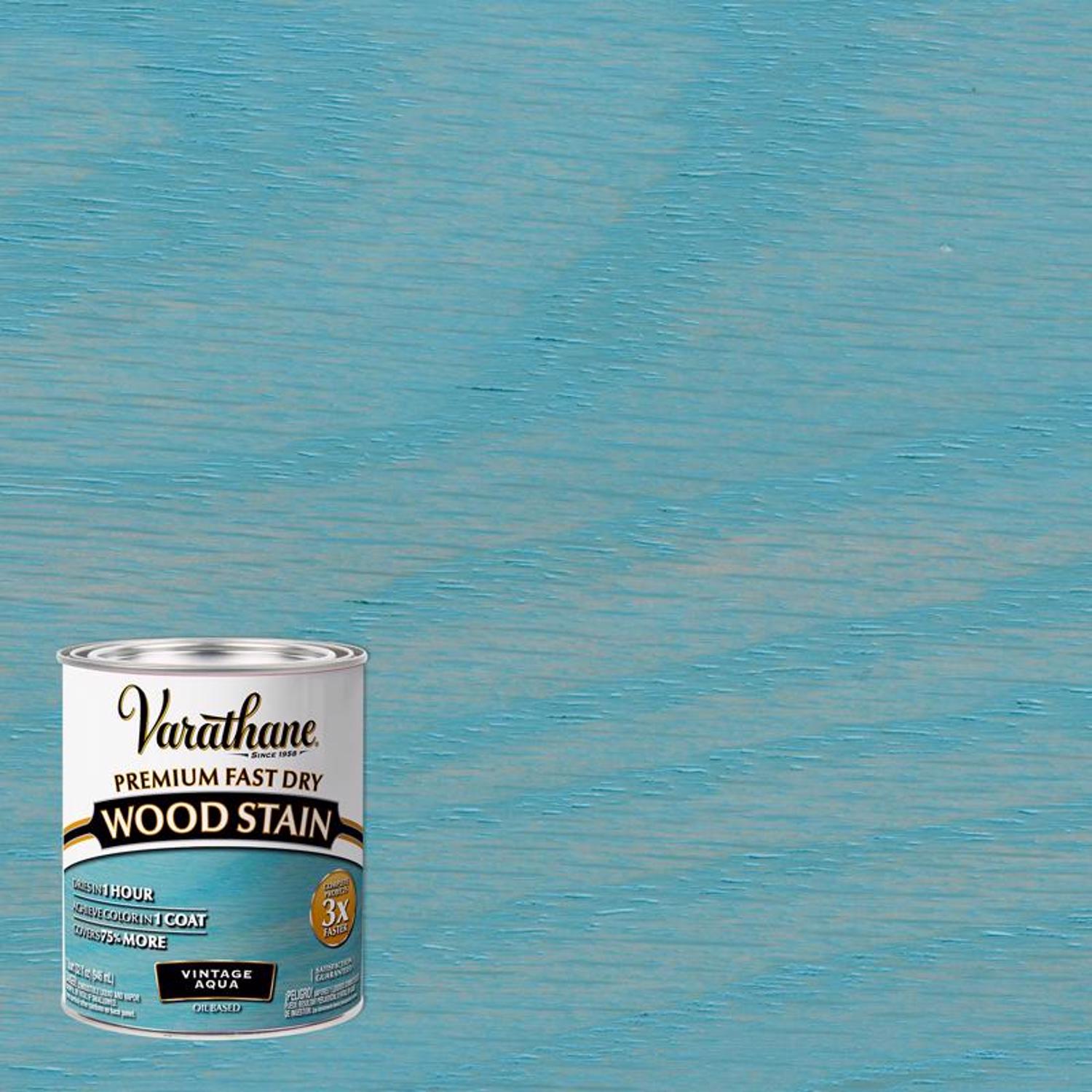 Varathane Premium Vintage Aqua Oil-Based Fast Dry Wood Stain 1 qt - Mycitystee