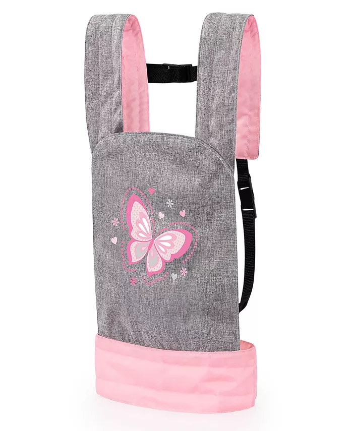 Bayer Design Dolls Grey， Pink， Butterfly Carrier Modern Design - Mycitystee