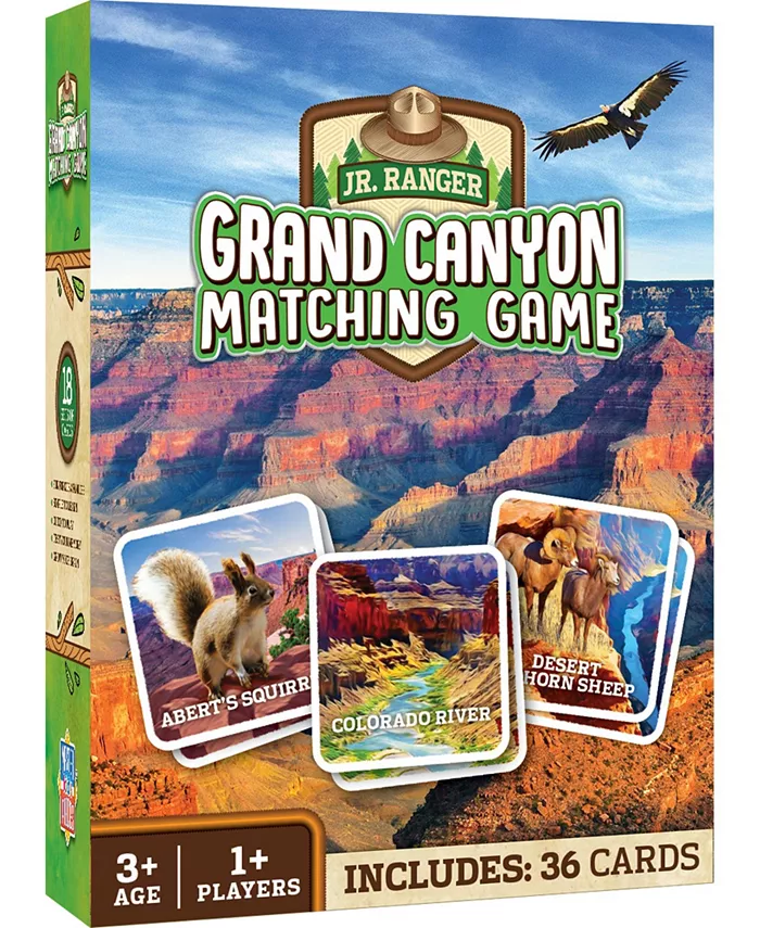 MasterPieces Puzzles Licensed Jr Ranger Grand Canyon Adventure Matching Game for Kids and Families - Mycitystee