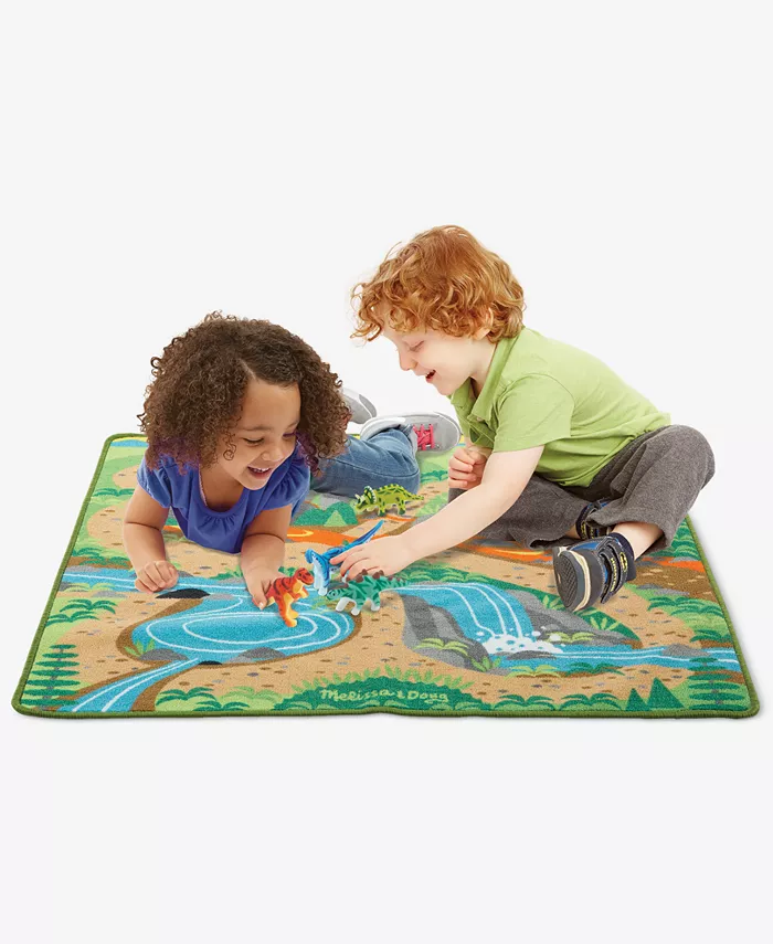 Melissa and Doug Melissa Doug Prehistoric Playground Dinosaur Rug - Dinosaur Toy Playmat - Mycitystee