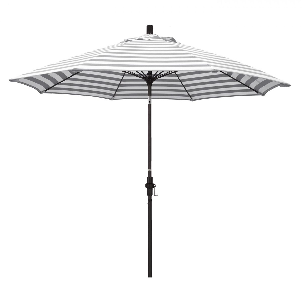 California Umbrella Sun Master Series 9 Ft Octagonal Aluminum Collar Tilt Patio Umbrella W/ Crank Lift and Fiberglass Ribs - Mycitystee