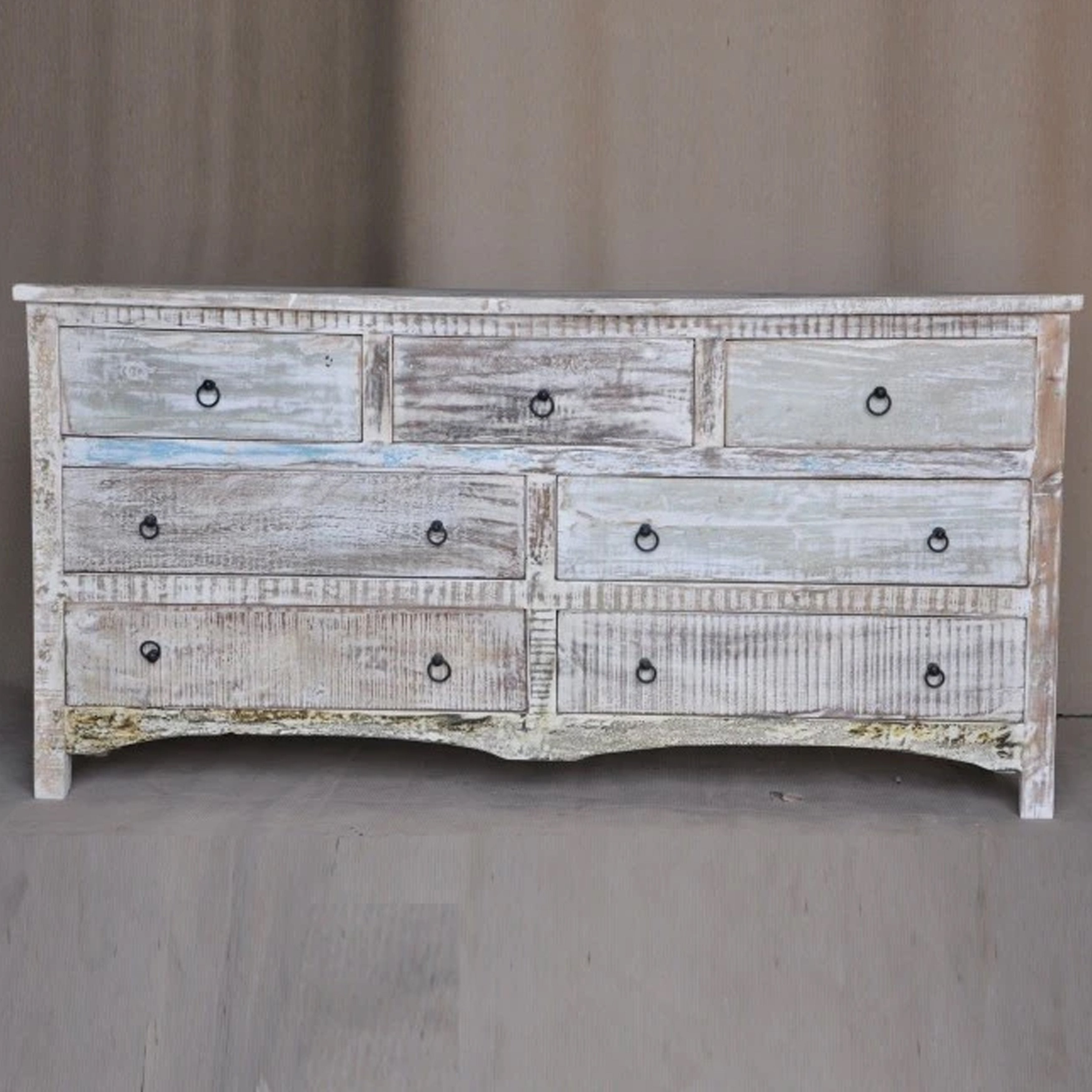 RUSTICA WHITE CHEST OF 7 DRAWERs - - 35151509 - Mycitystee