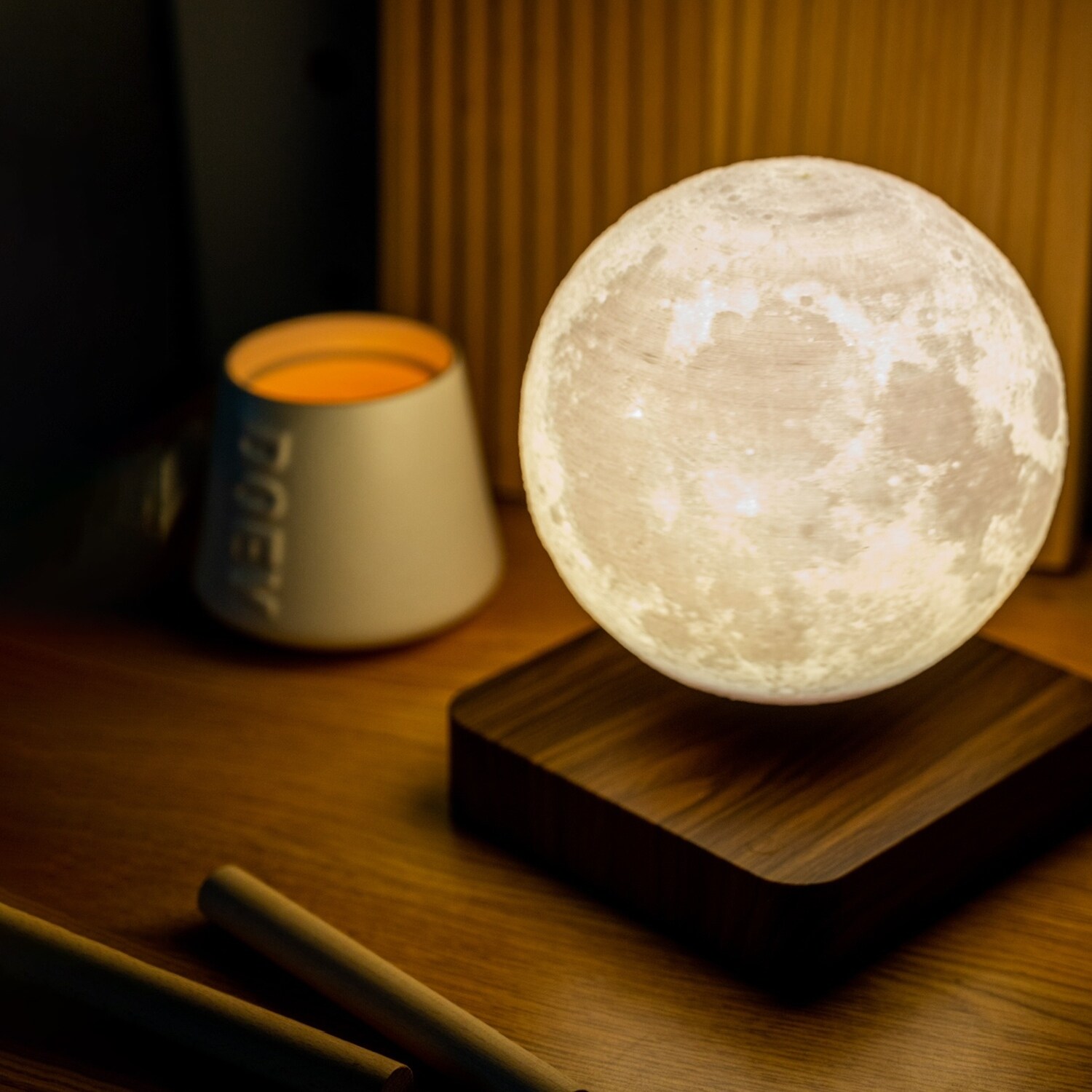 3D Levitating LED Moon Lamp Bedside Night lamp Touch Control - 6.8in - Mycitystee