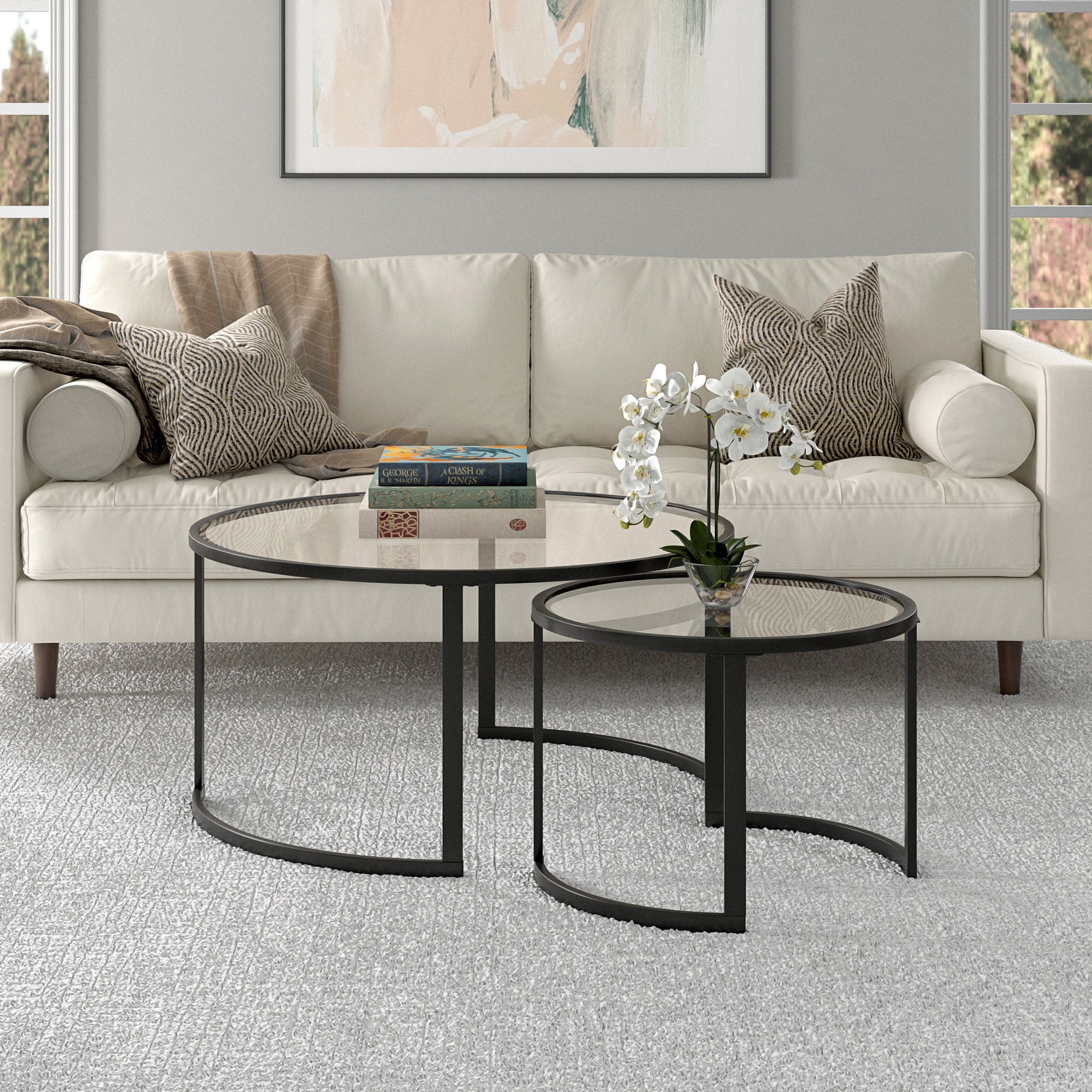 Mitera Round Nested Coffee Table - Mycitystee