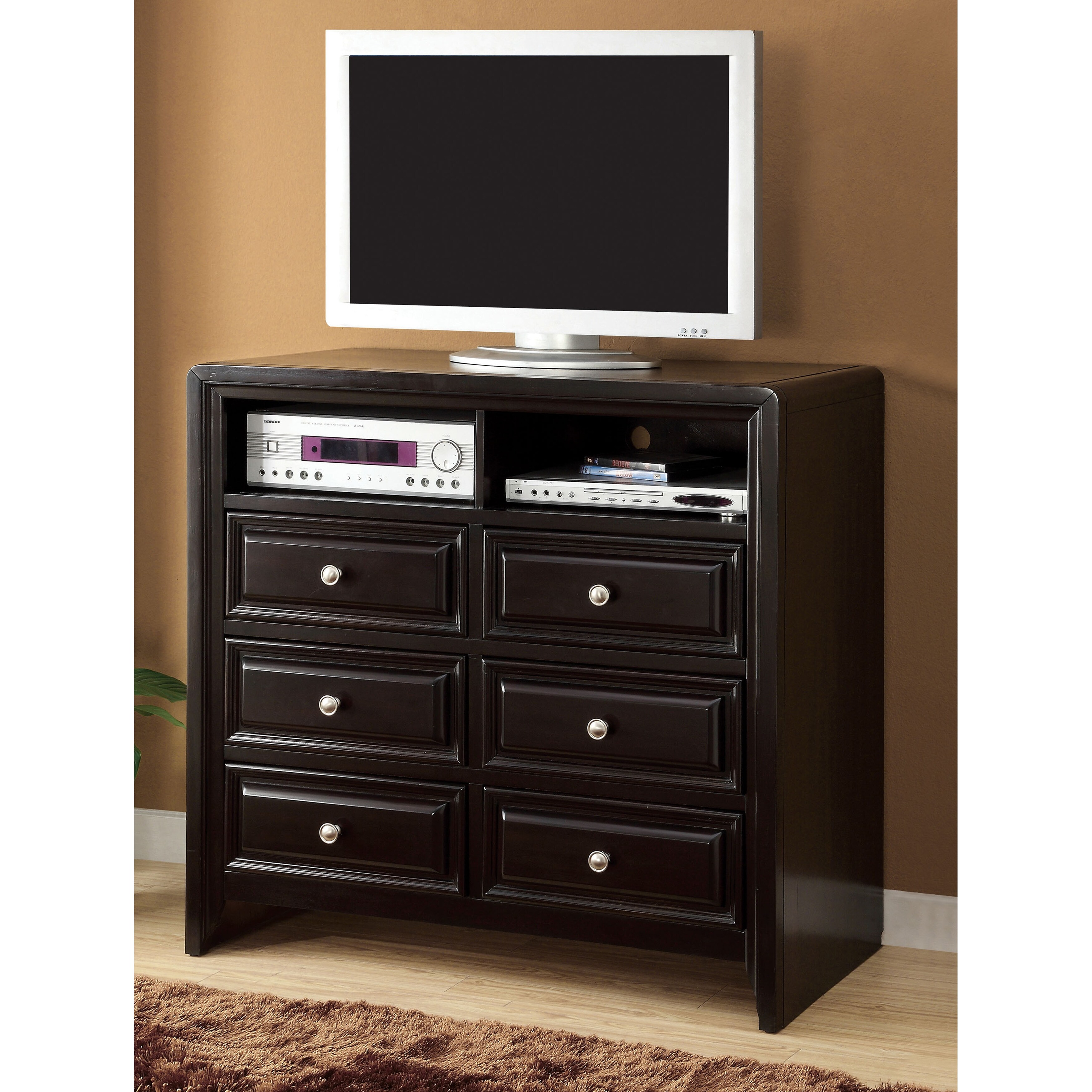Furniture of America Gant Traditional Espresso Solid Wood Media Chest - - 9414855 - Mycitystee