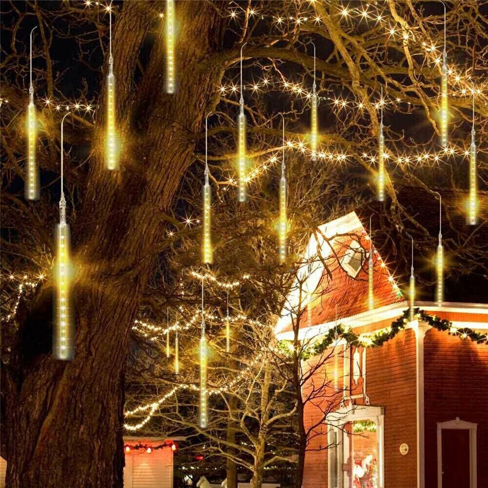 5pcs Meteor Shower Rain Lights 10 Tube Xmas Snowfall Outdoor Light Shopping - The Best Deals on String Lights | 40929017 - Mycitystee