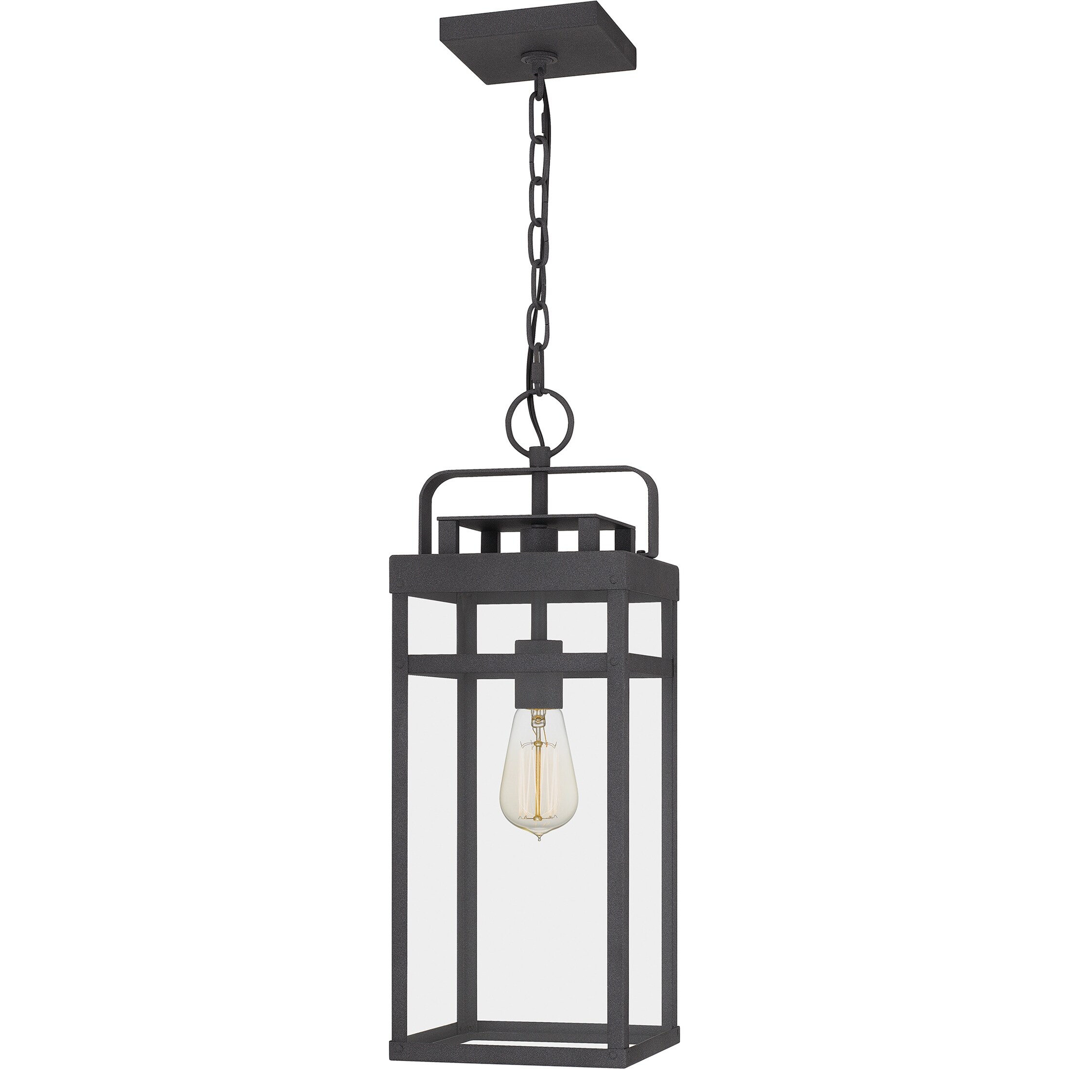 Keaton Outdoor Hanging Lantern - Mottled Black - Mycitystee