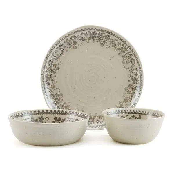 Pfaltzgraff 12-Piece Hayden Grey Dinnerware Set - Mycitystee