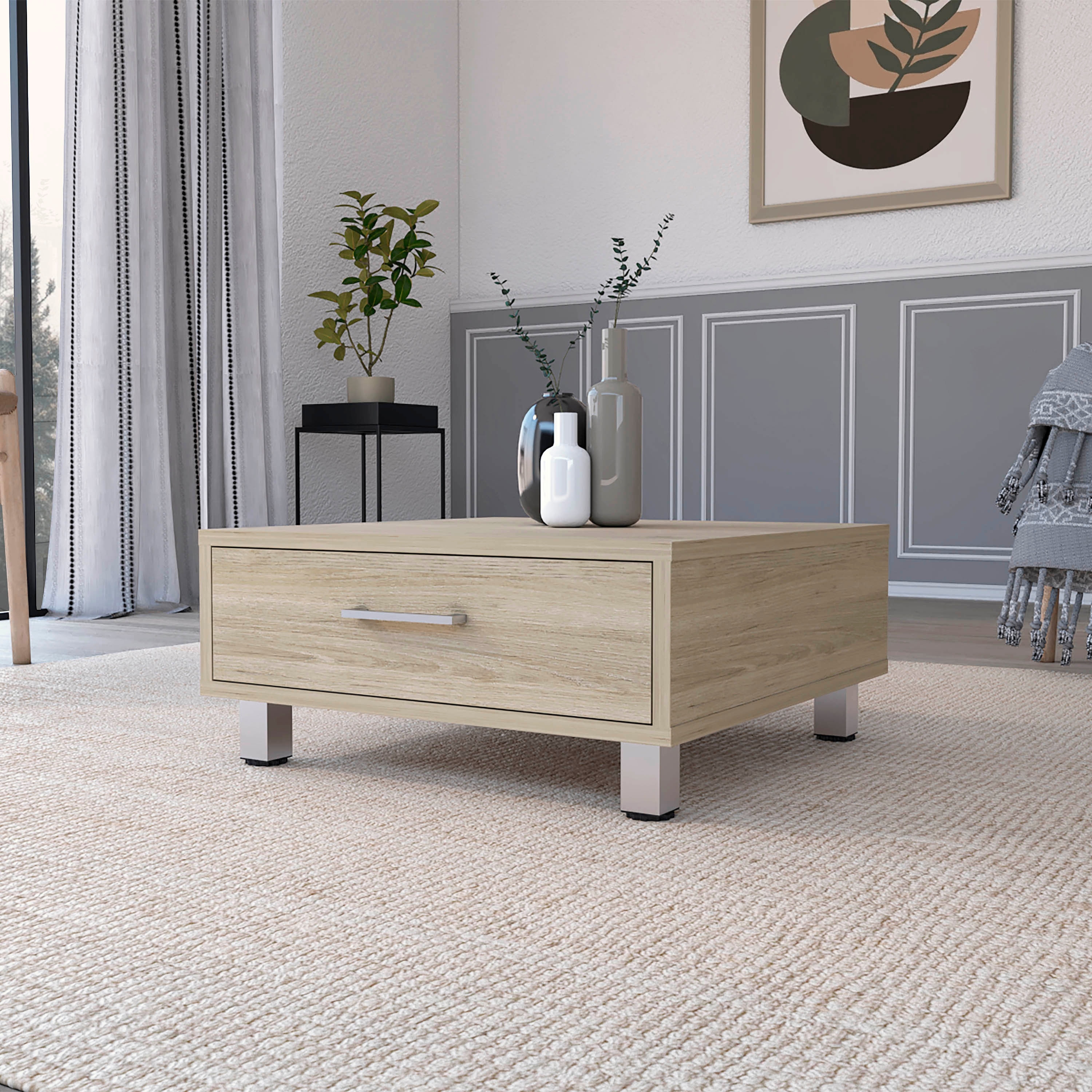 1-Drawer Rectangle Coffee Table - Mycitystee