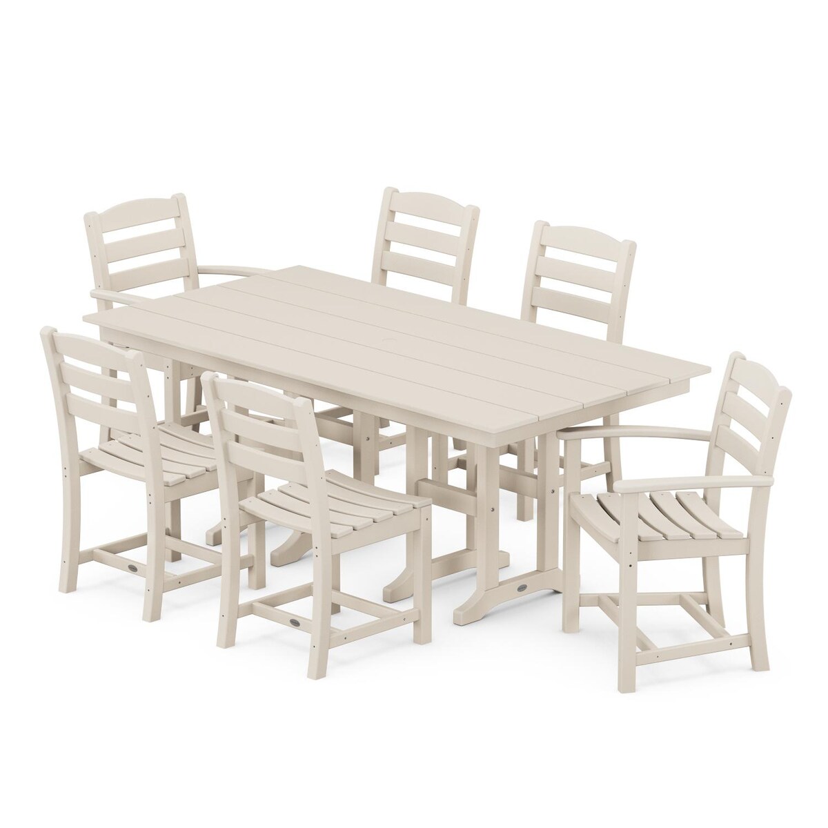 POLYWOOD La Casa Cafe 7 Piece Farmhouse Dining Set - Mycitystee