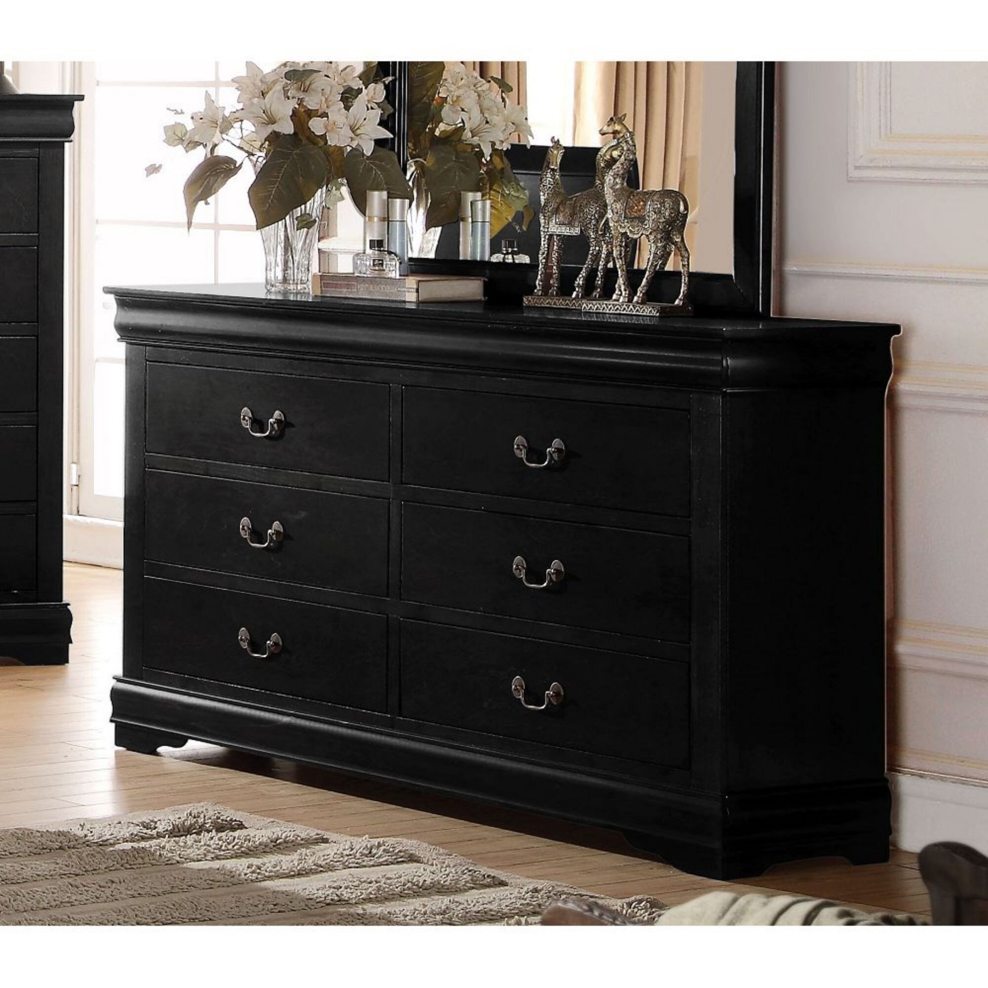 3 Tier 6 Drawers Dresser in Black - - 35374233 - Mycitystee