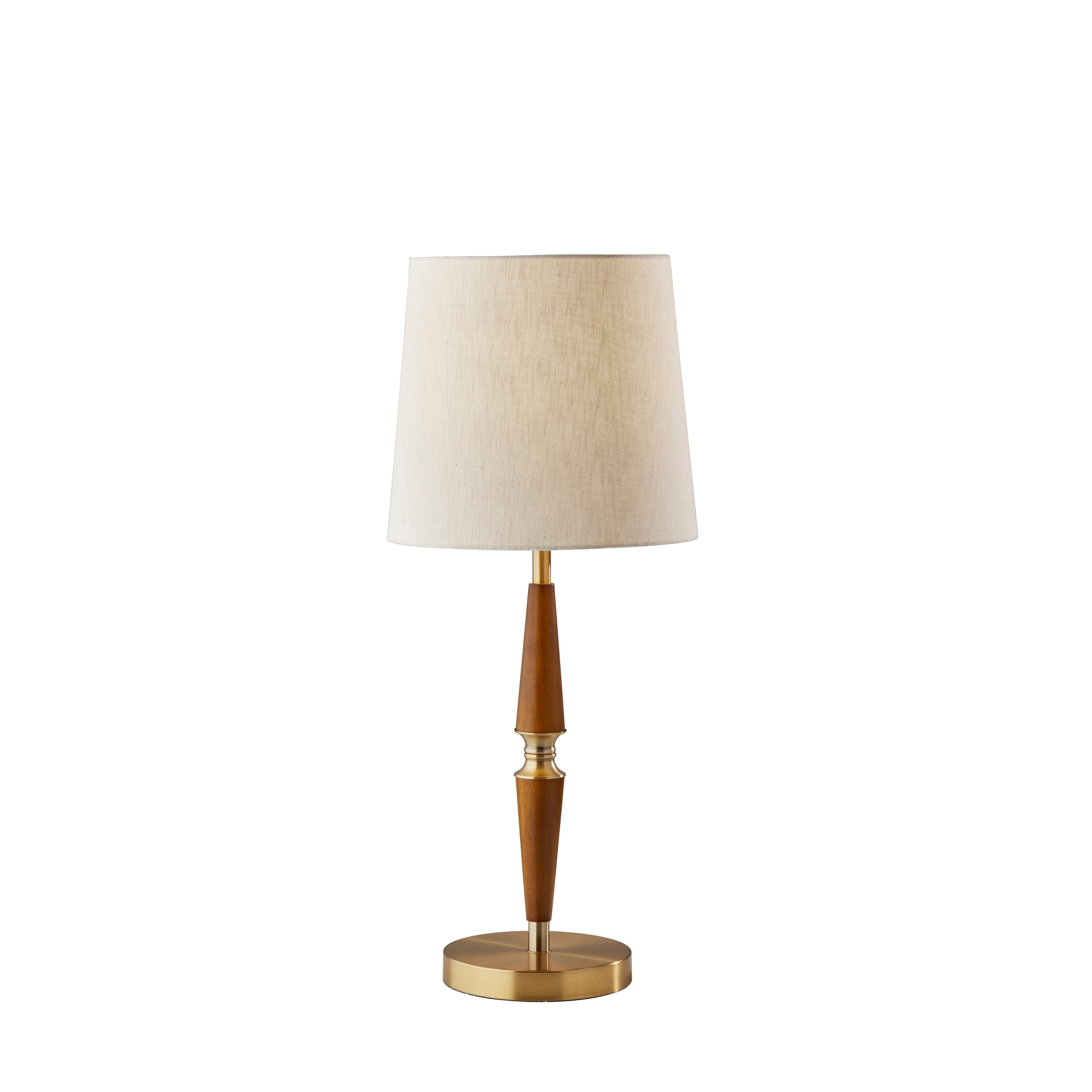 Adesso Weston Walnut Rubberwood Table Lamp - Mycitystee