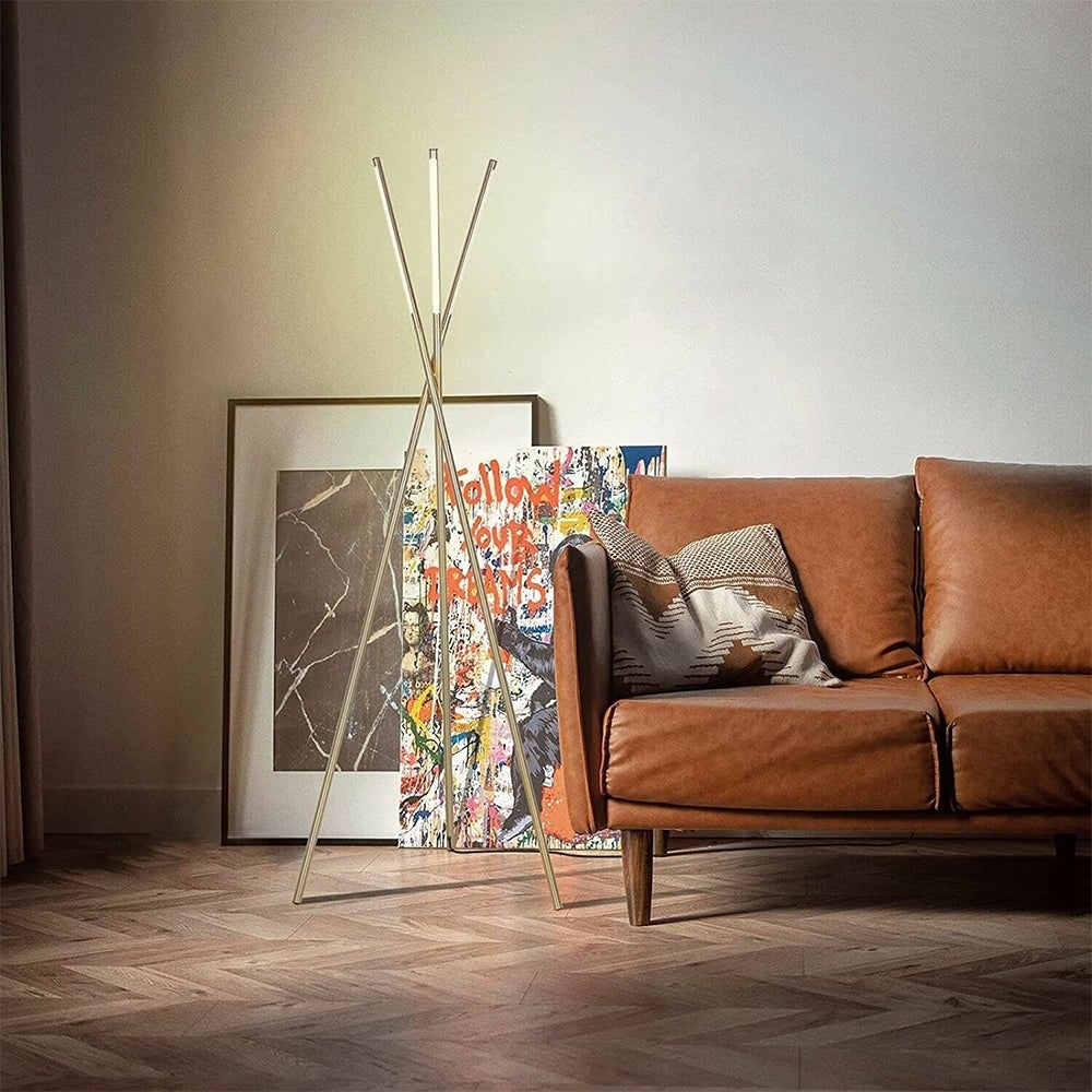 Led Floor Lamp Living Room Lighting Modern Contemporary Brass Tripod 3 - Mycitystee