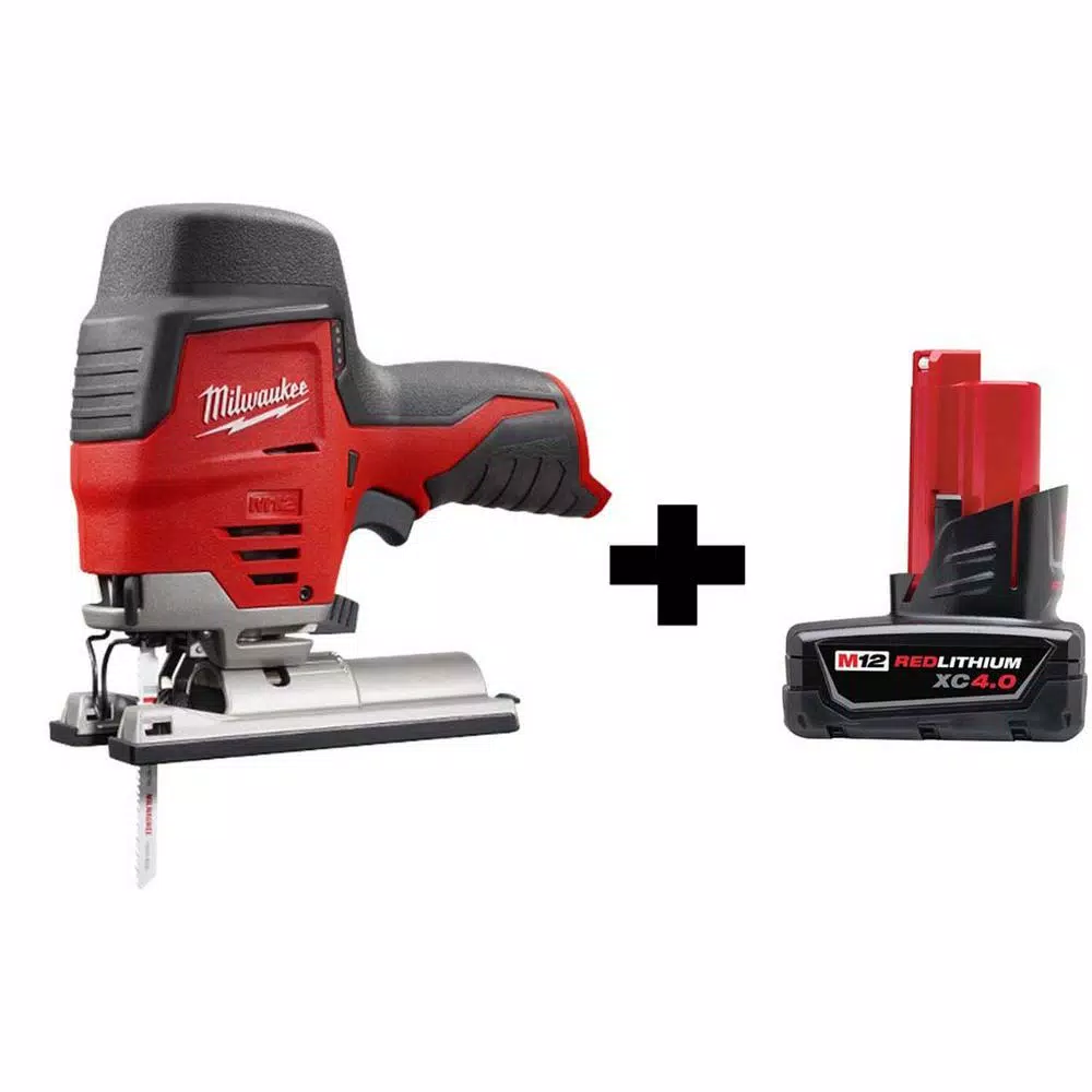 Milwaukee M12 12-Volt Lithium-Ion Cordless Jig Saw with 4.0 Ah Battery and#8211; XDC Depot - Mycitystee