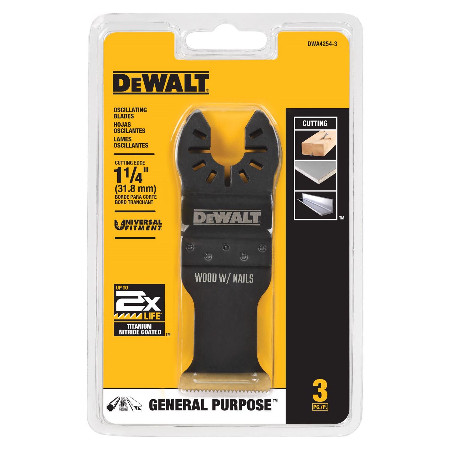 DeWalt Universal Fitment High Speed Steel Oscillating Blade Set 3 pc - Mycitystee